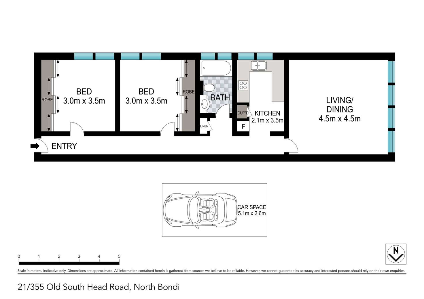 Floorplan of Homely apartment listing, 21/355-357 Old South Head Road, North Bondi NSW 2026