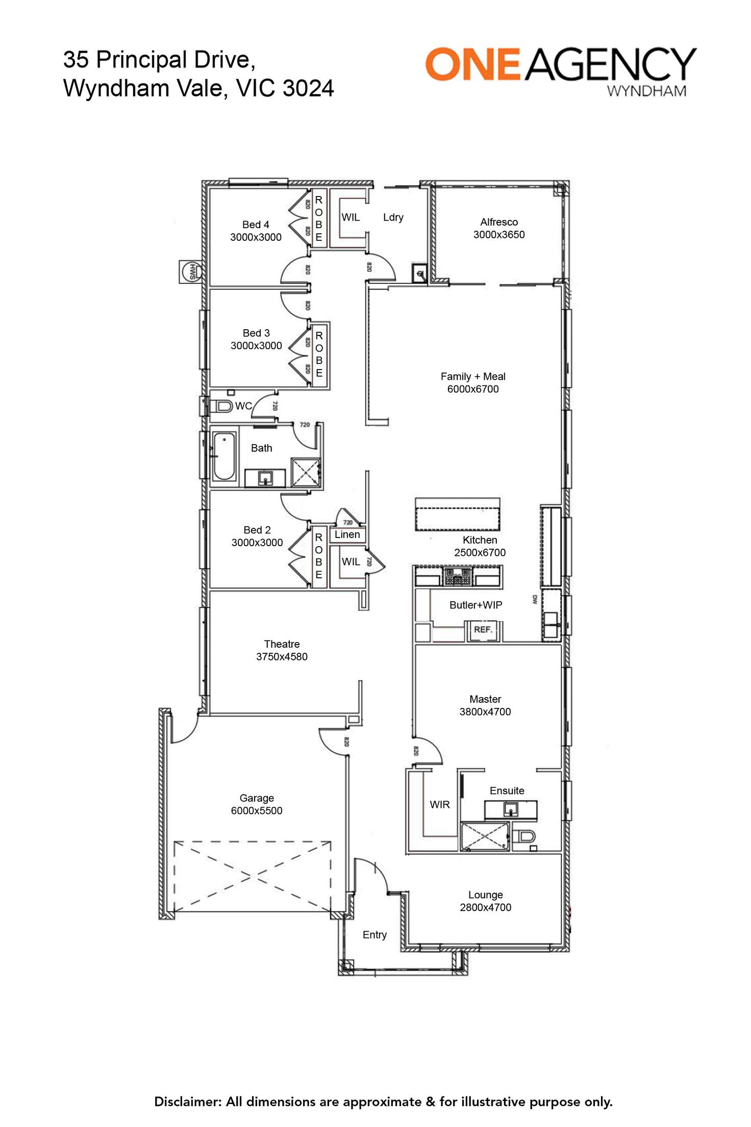 Floorplan of Homely house listing, 35 Principal Drive, Wyndham Vale VIC 3024