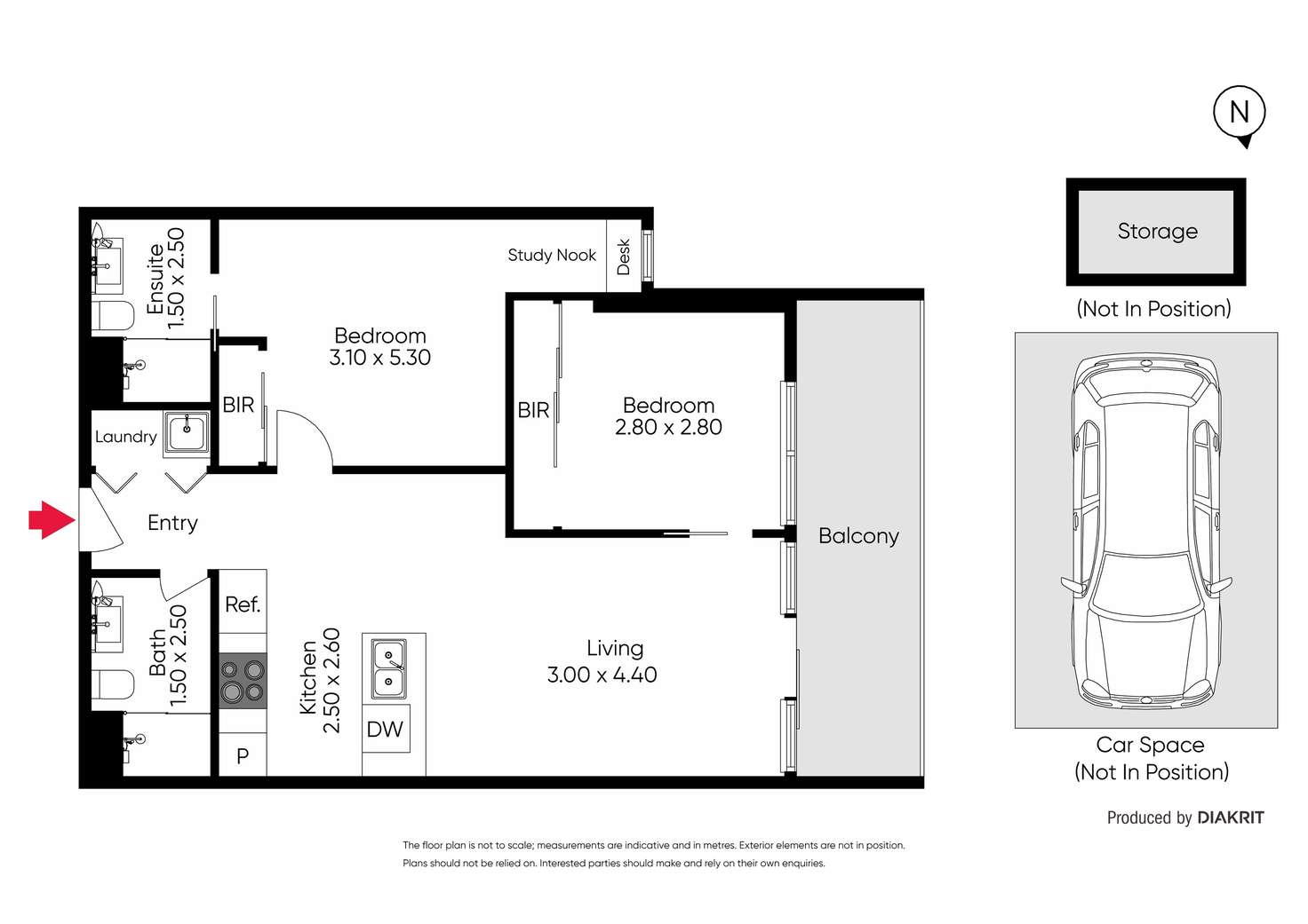 Floorplan of Homely apartment listing, 302/8-12 Garden Street, South Yarra VIC 3141