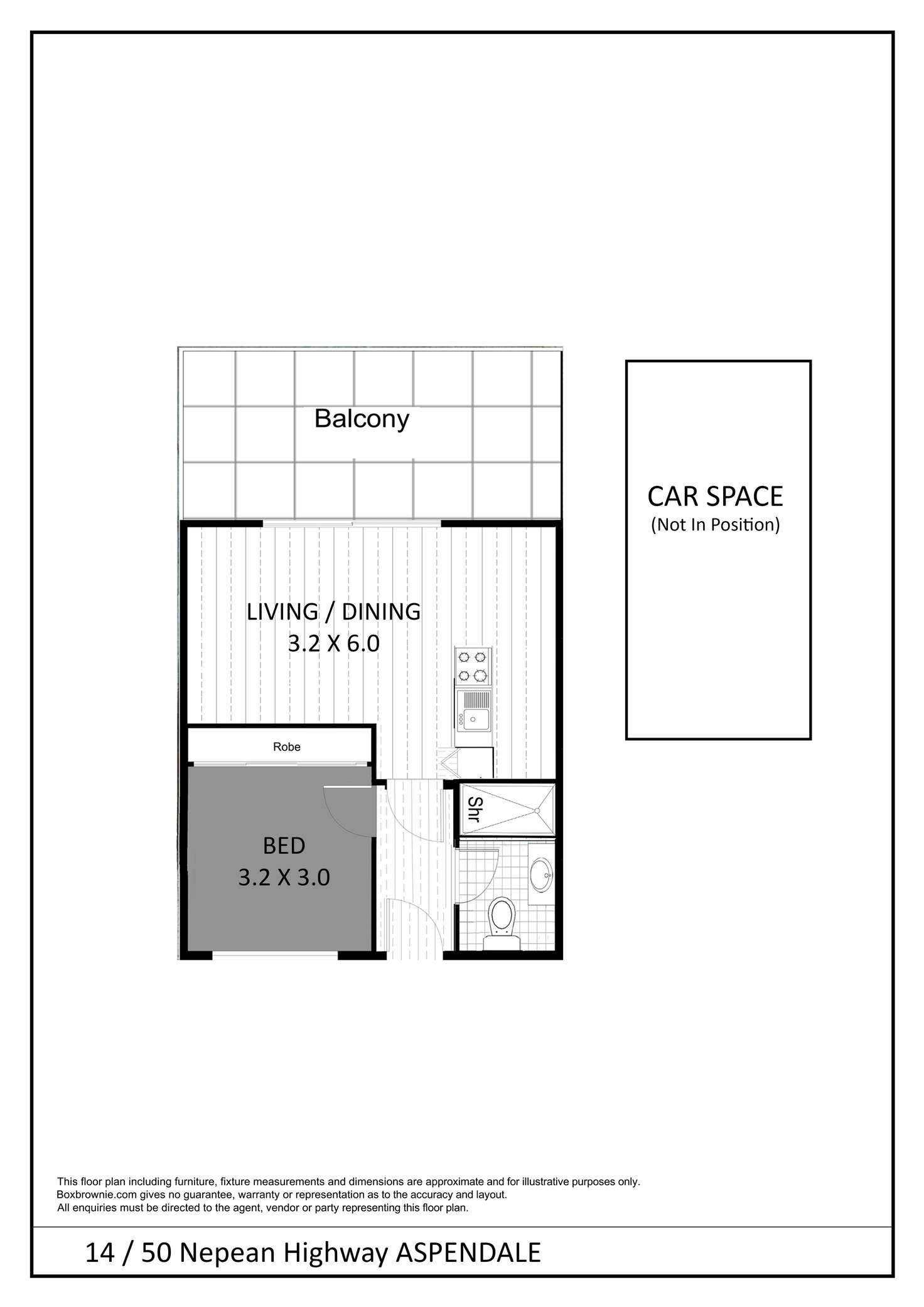 Floorplan of Homely apartment listing, 14/50 Nepean Highway, Aspendale VIC 3195