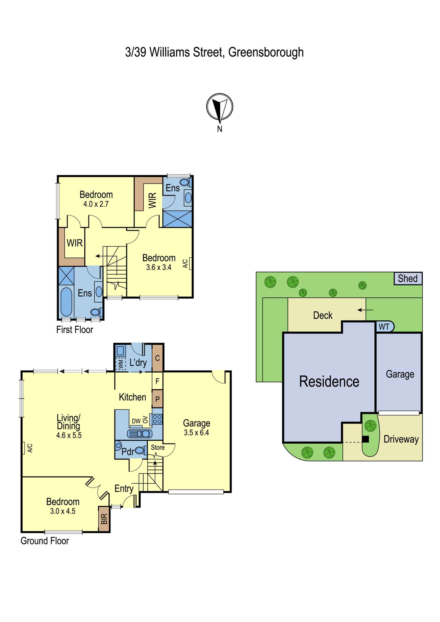 Floorplan of Homely townhouse listing, 3/39 William Street, Greensborough VIC 3088