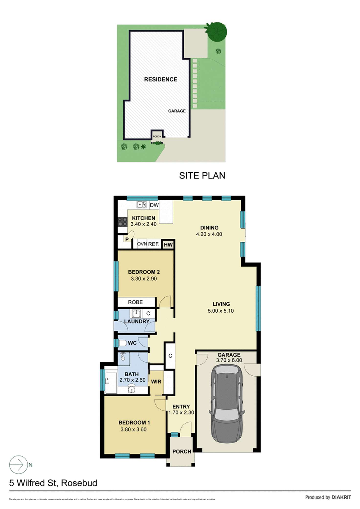 Floorplan of Homely house listing, 5 Wilfred Street, Rosebud VIC 3939