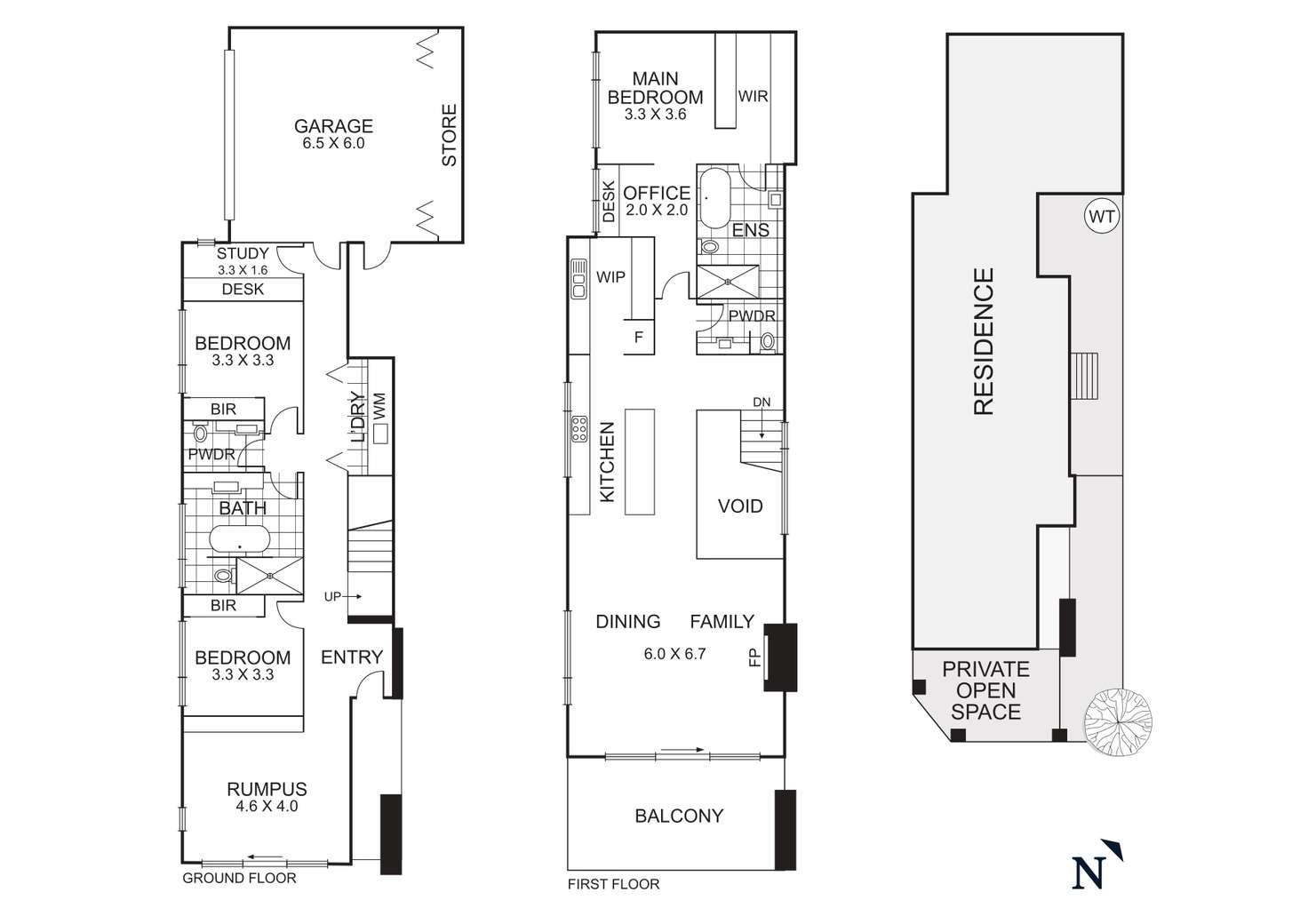 Floorplan of Homely townhouse listing, 3A & 3B Hearle Avenue, Aspendale VIC 3195