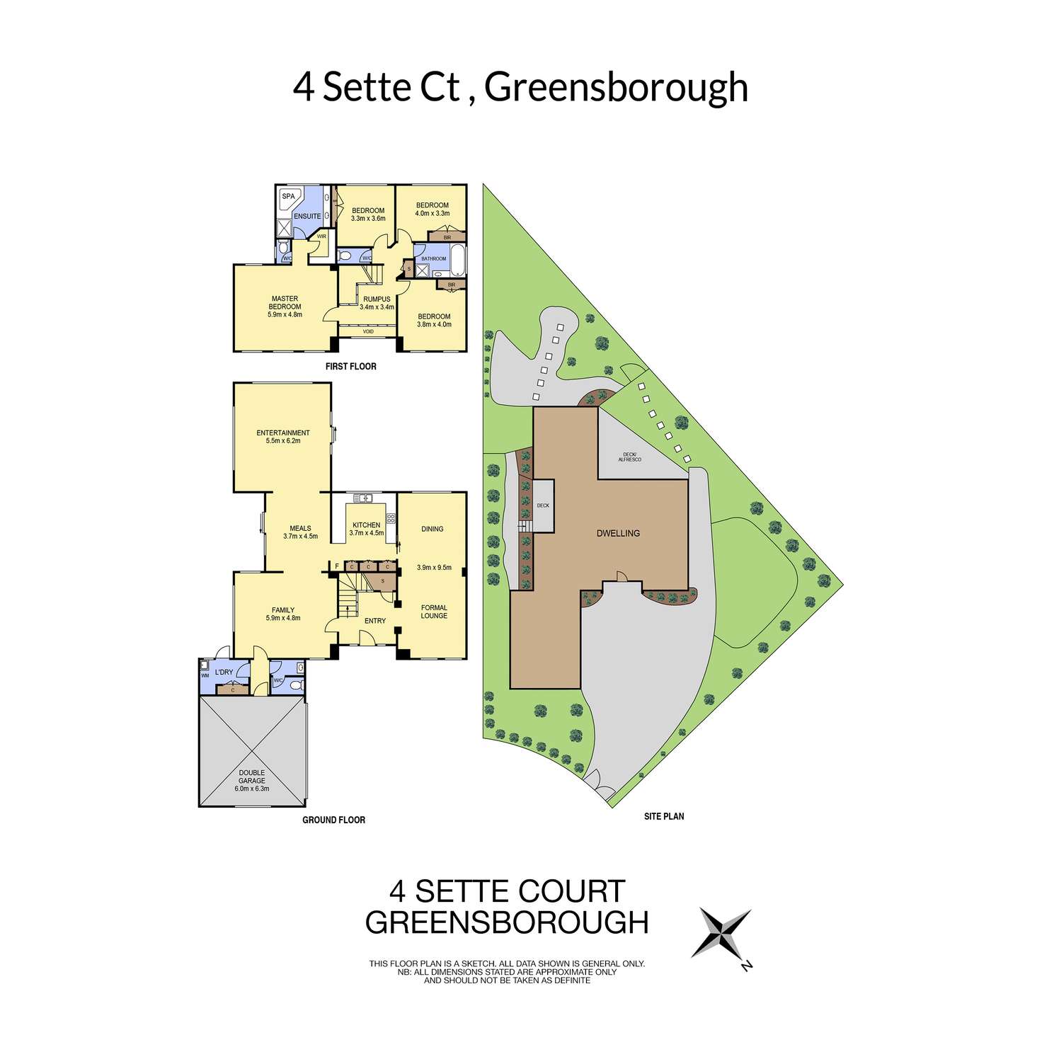 Floorplan of Homely house listing, 4 Sette Court, Greensborough VIC 3088