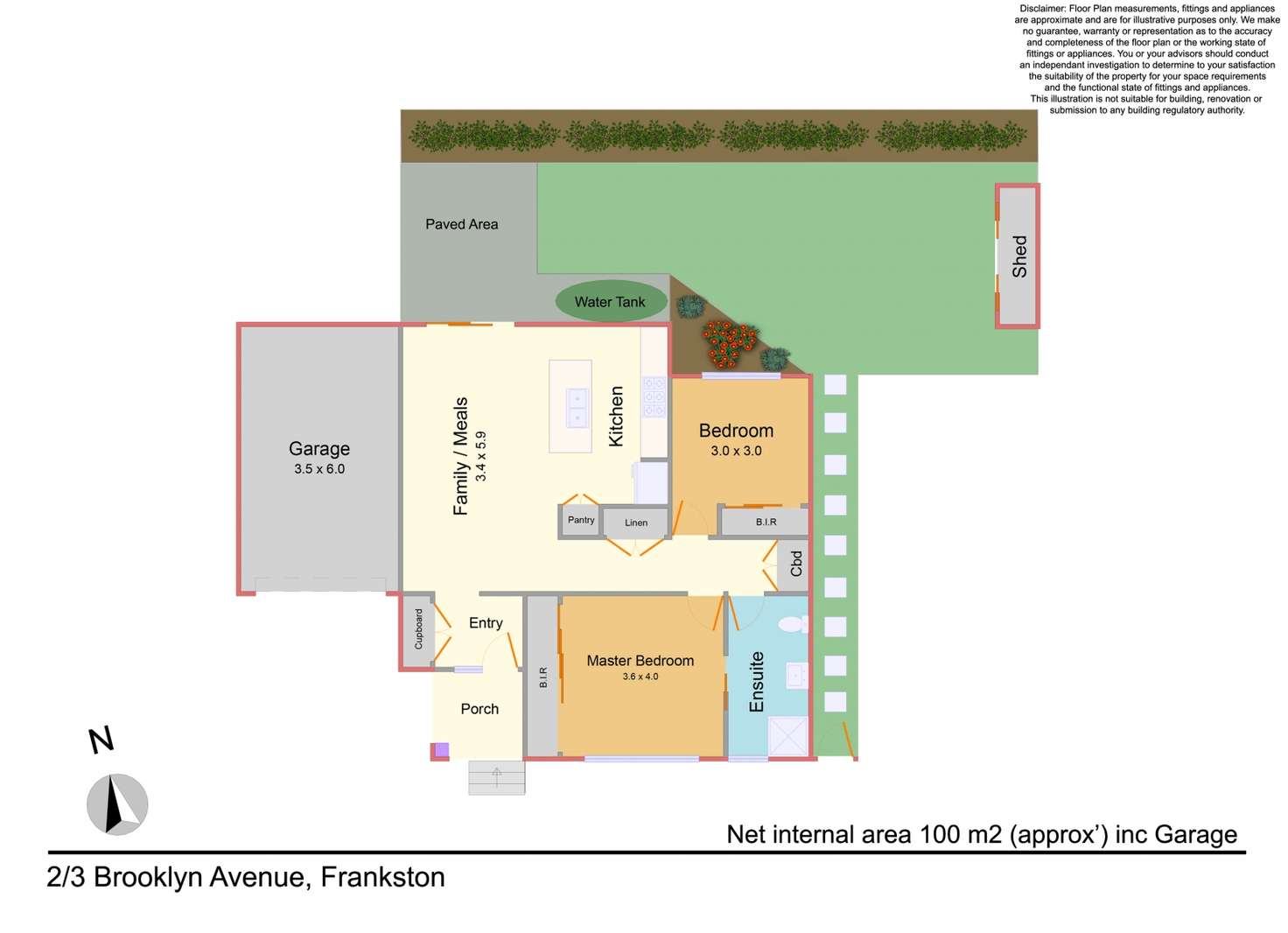 Floorplan of Homely unit listing, 2/3 Brooklyn Avenue, Frankston VIC 3199