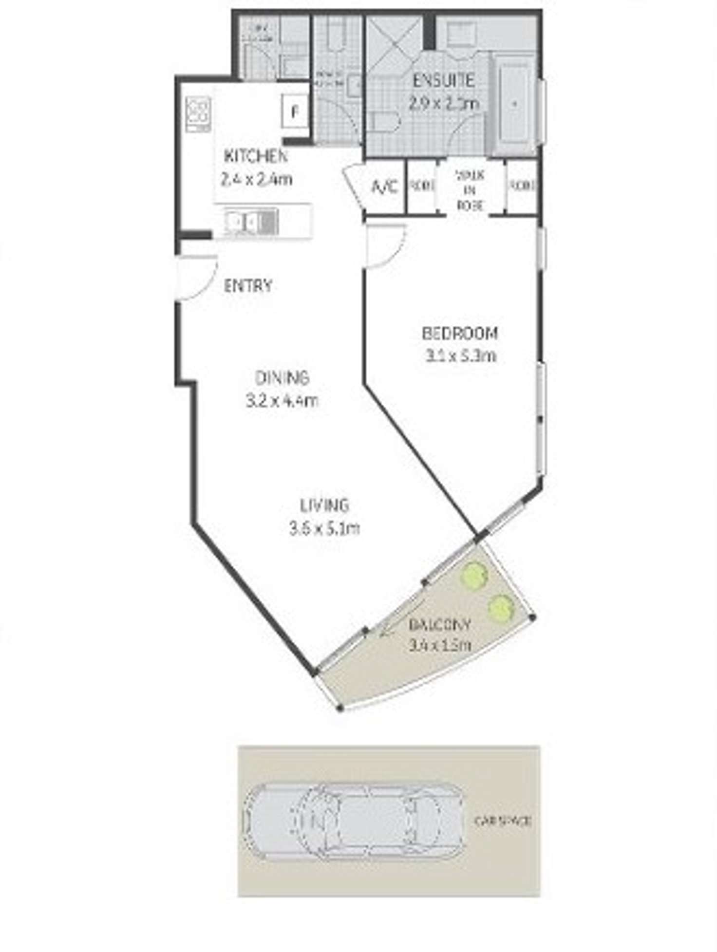 Floorplan of Homely apartment listing, 1404/281 Elizabeth Street, Sydney NSW 2000