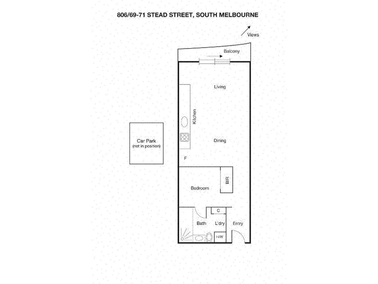 Floorplan of Homely apartment listing, 806/69-71 Stead Street, South Melbourne VIC 3205