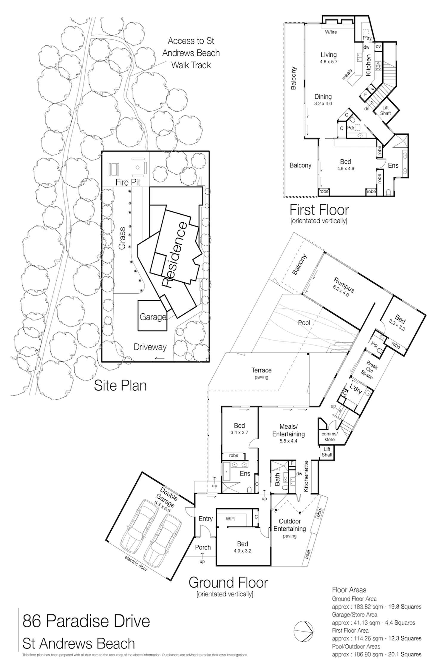 Floorplan of Homely house listing, 86 Paradise Drive, St Andrews Beach VIC 3941