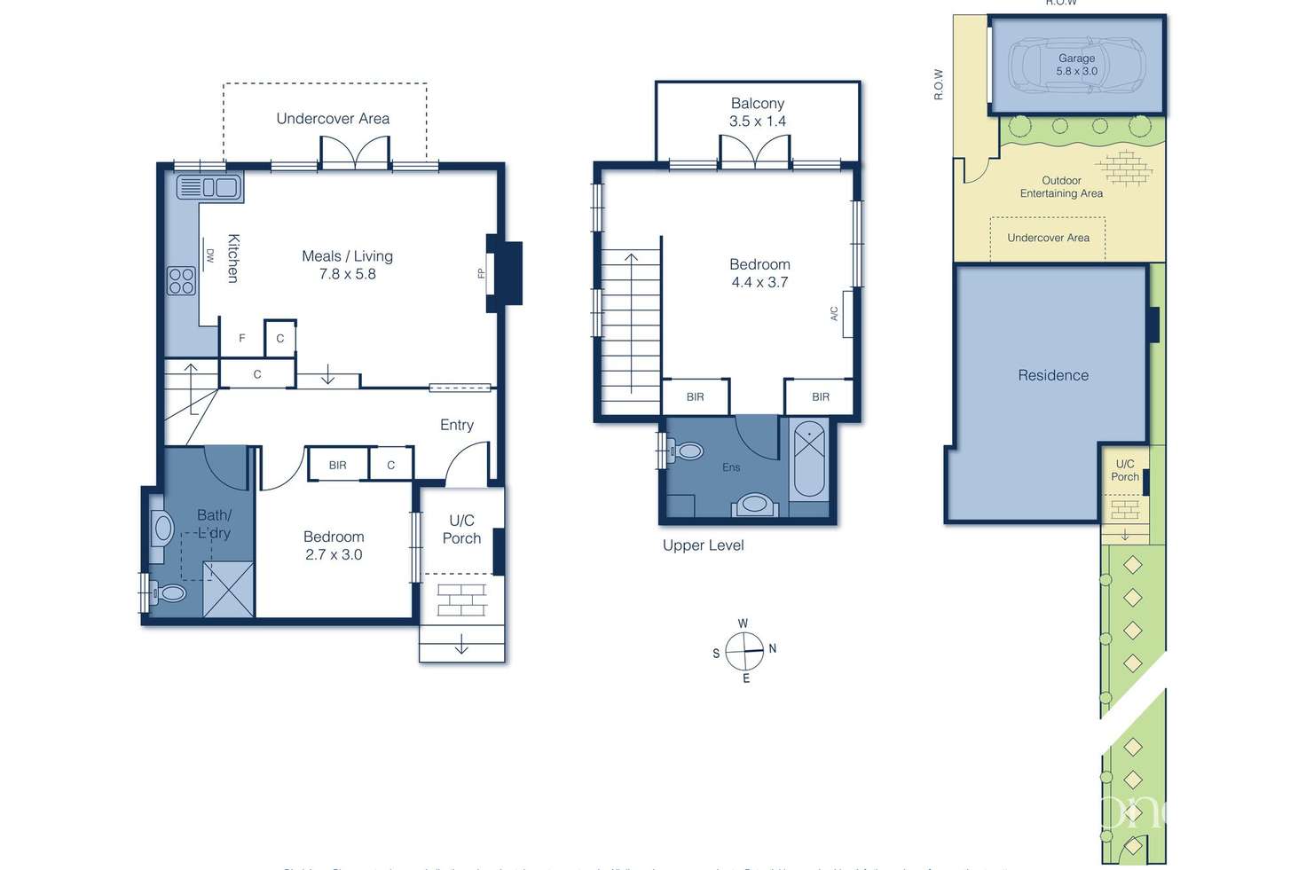 Floorplan of Homely townhouse listing, 2/14 Launder Street, Hawthorn VIC 3122