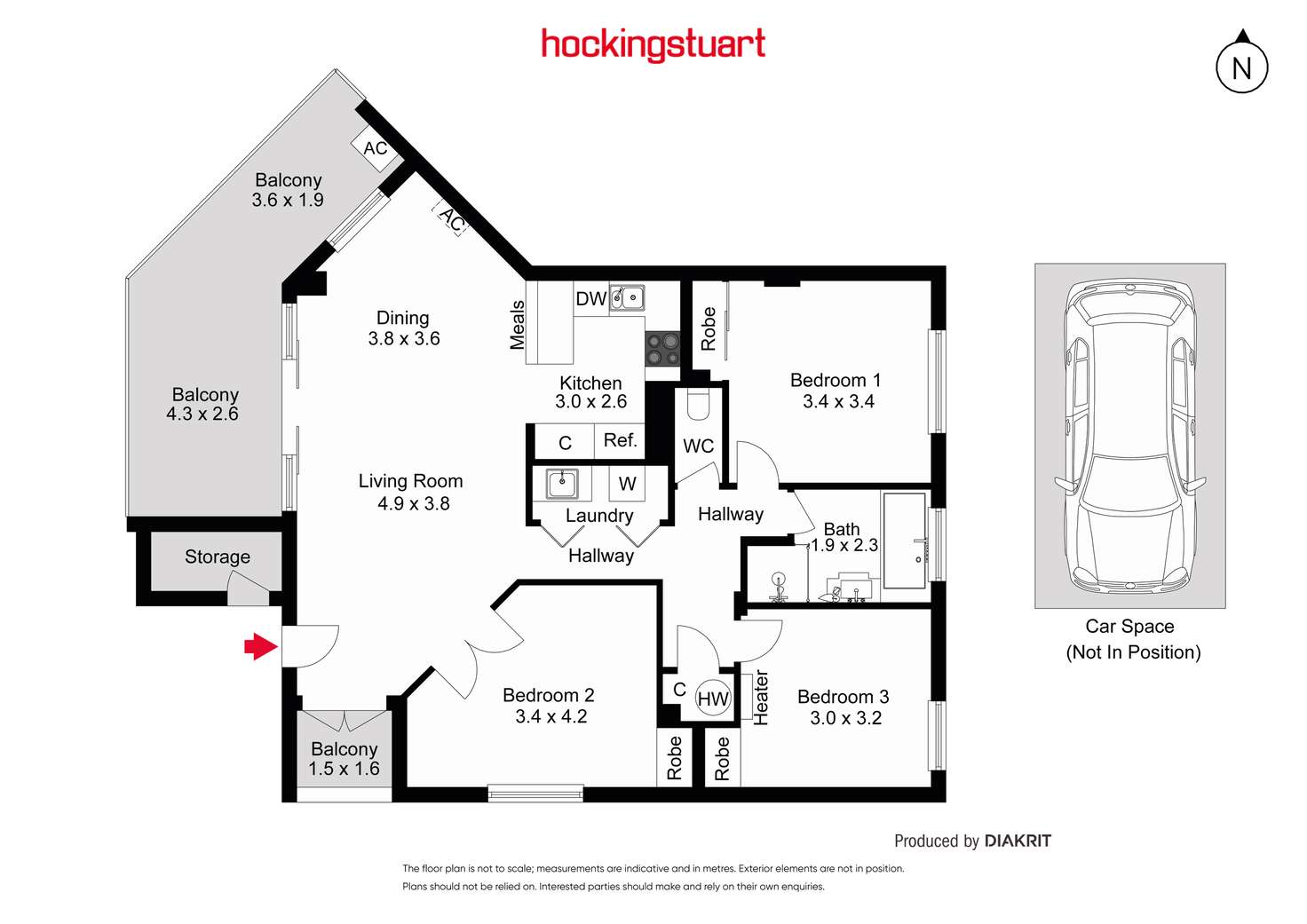 Floorplan of Homely apartment listing, 13/42-44 Clarendon Street, Thornbury VIC 3071
