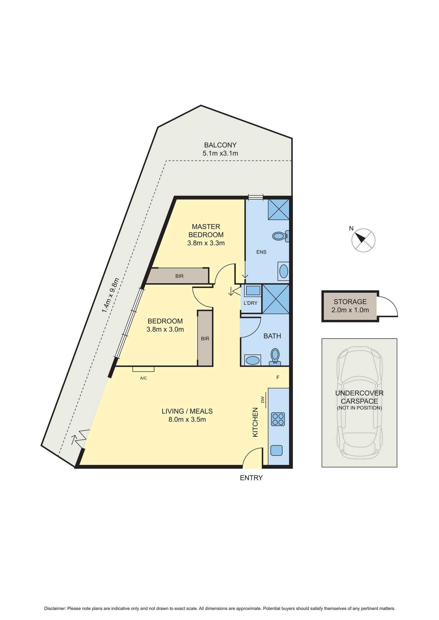 Floorplan of Homely apartment listing, 5/28 Galileo Gateway, Bundoora VIC 3083