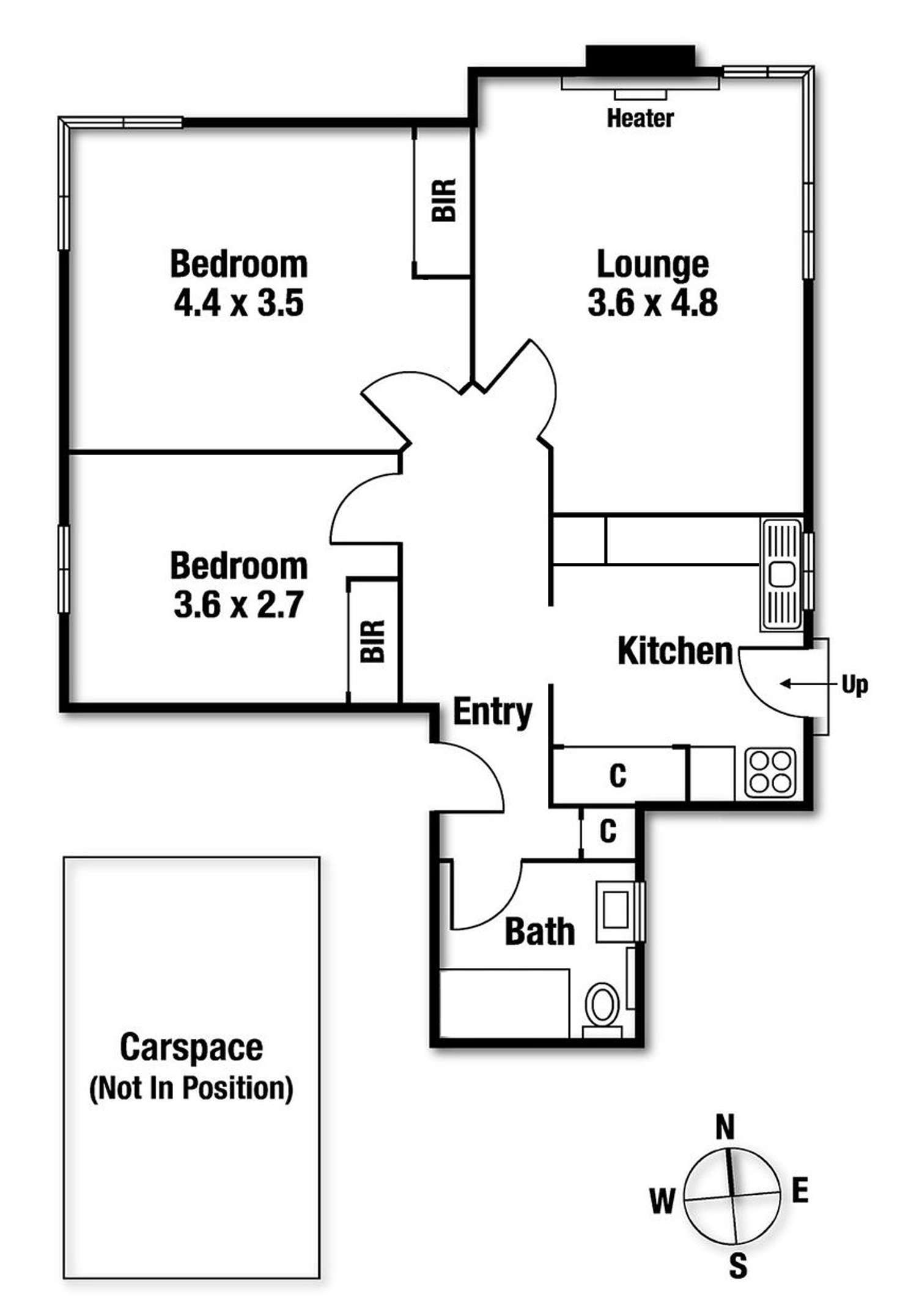 Floorplan of Homely apartment listing, 1/60 Mcilwrick Street, Windsor VIC 3181