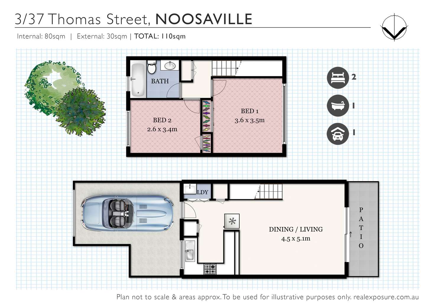 Floorplan of Homely townhouse listing, 3/37-39 Thomas Street, Noosaville QLD 4566