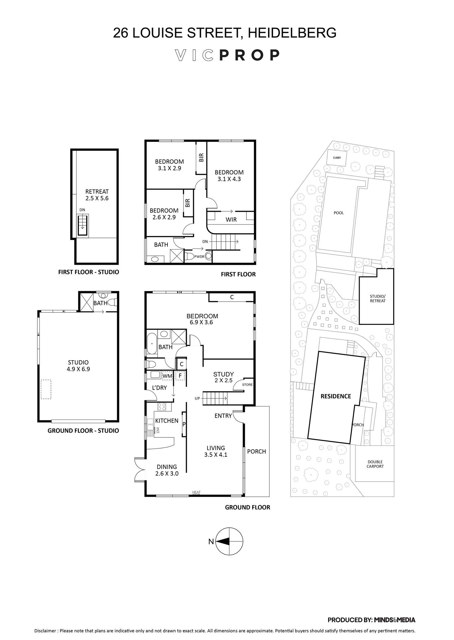 Floorplan of Homely house listing, 26 Louise Street, Heidelberg VIC 3084