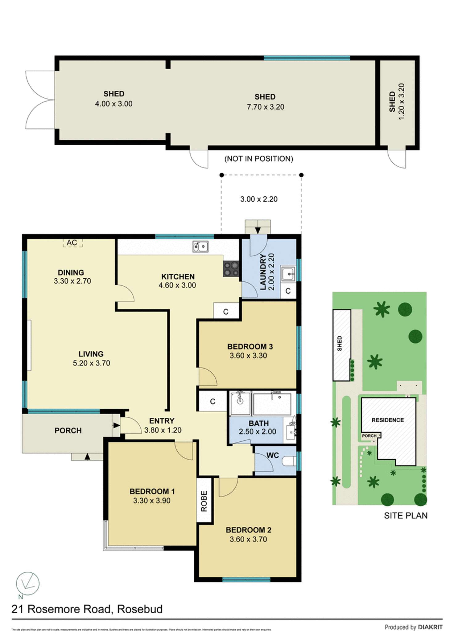 Floorplan of Homely house listing, 21 Rosemore Road, Rosebud VIC 3939
