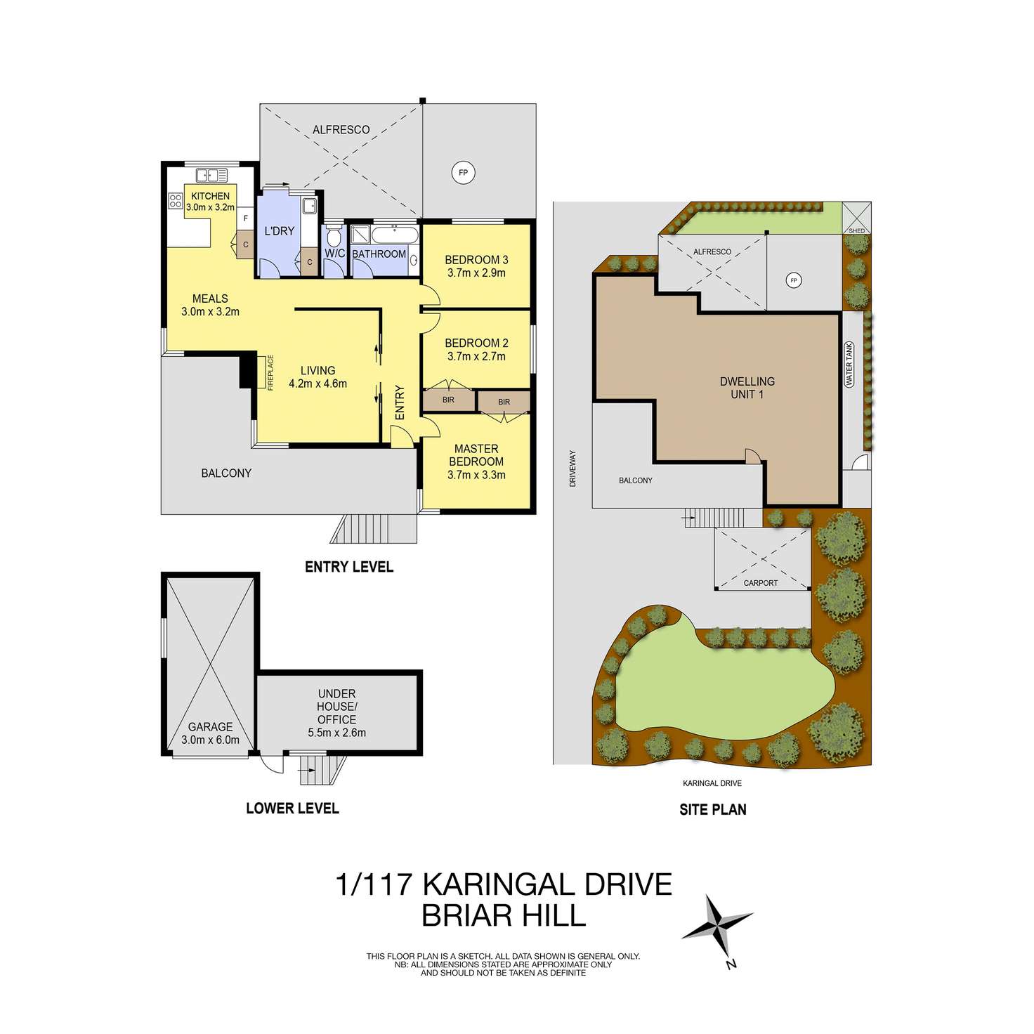 Floorplan of Homely house listing, 1/117 Karingal Drive, Briar Hill VIC 3088