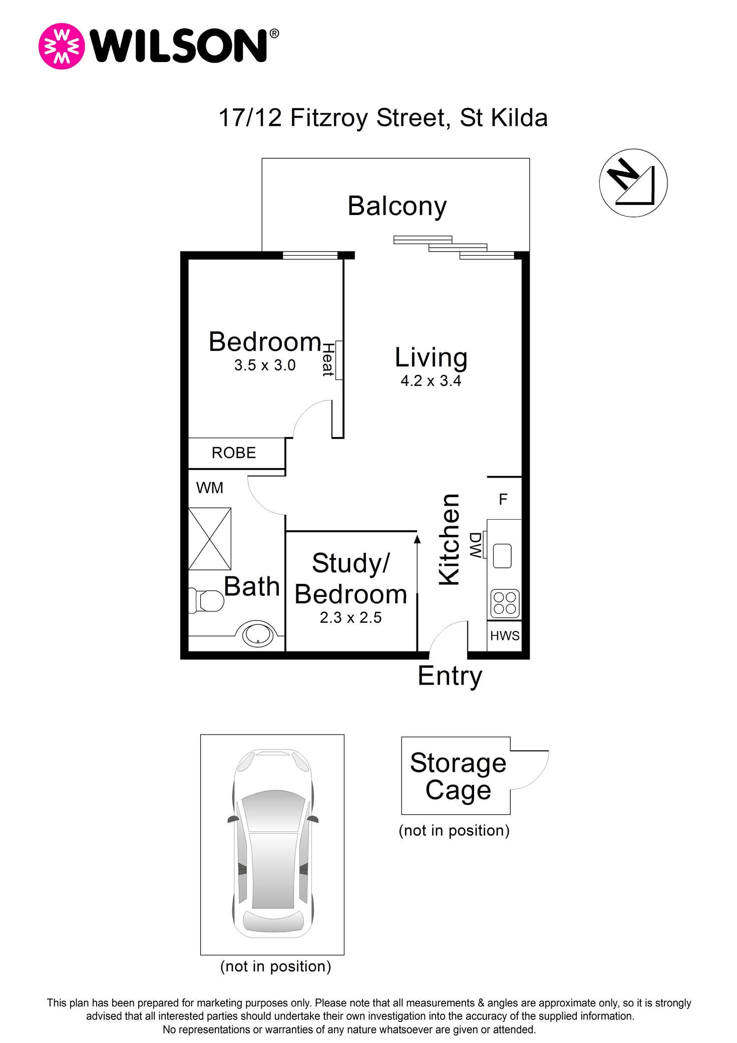Floorplan of Homely apartment listing, 17/12 Fitzroy Street, St Kilda VIC 3182