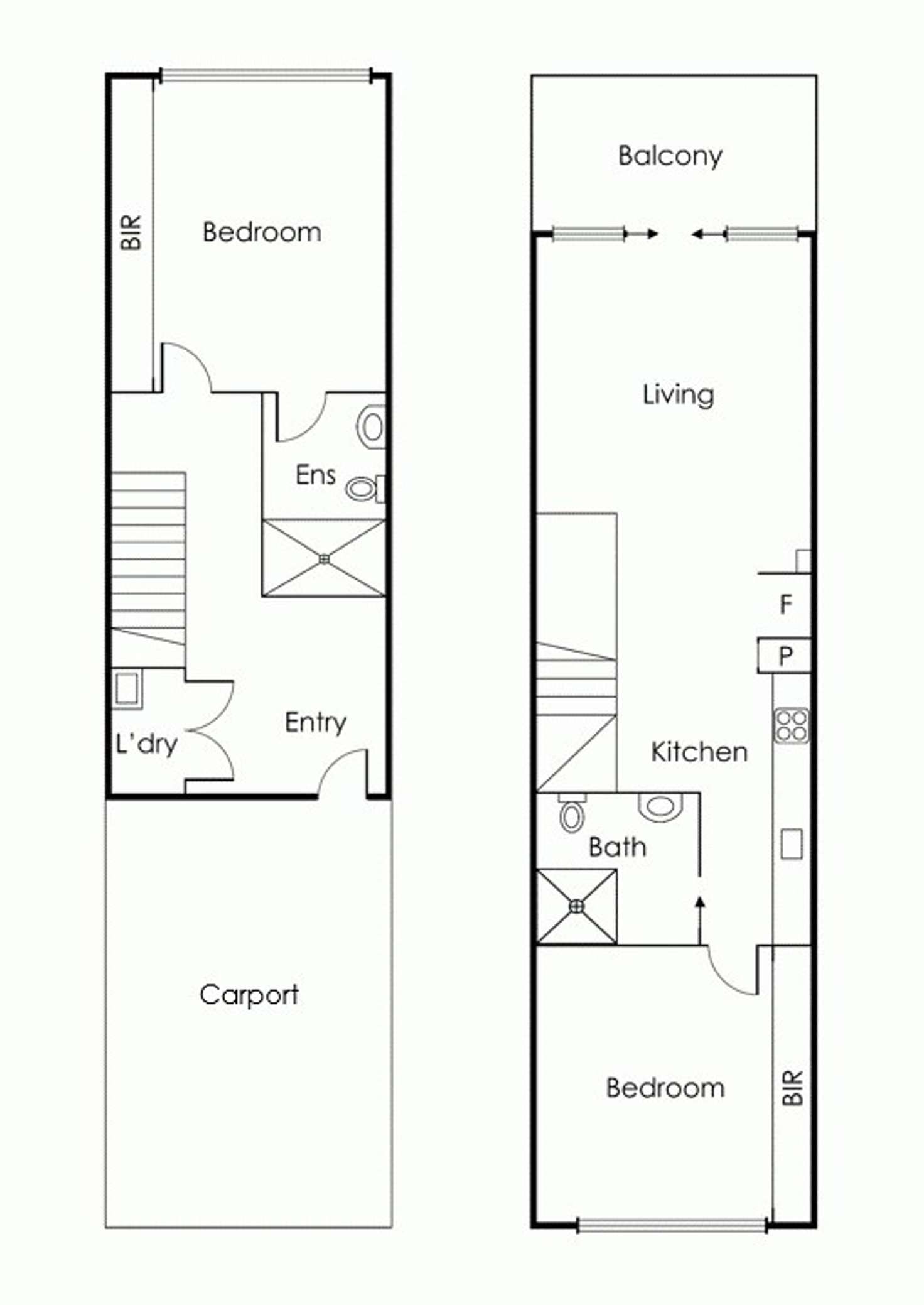 Floorplan of Homely townhouse listing, 2/22 Buckingham Street, Richmond VIC 3121