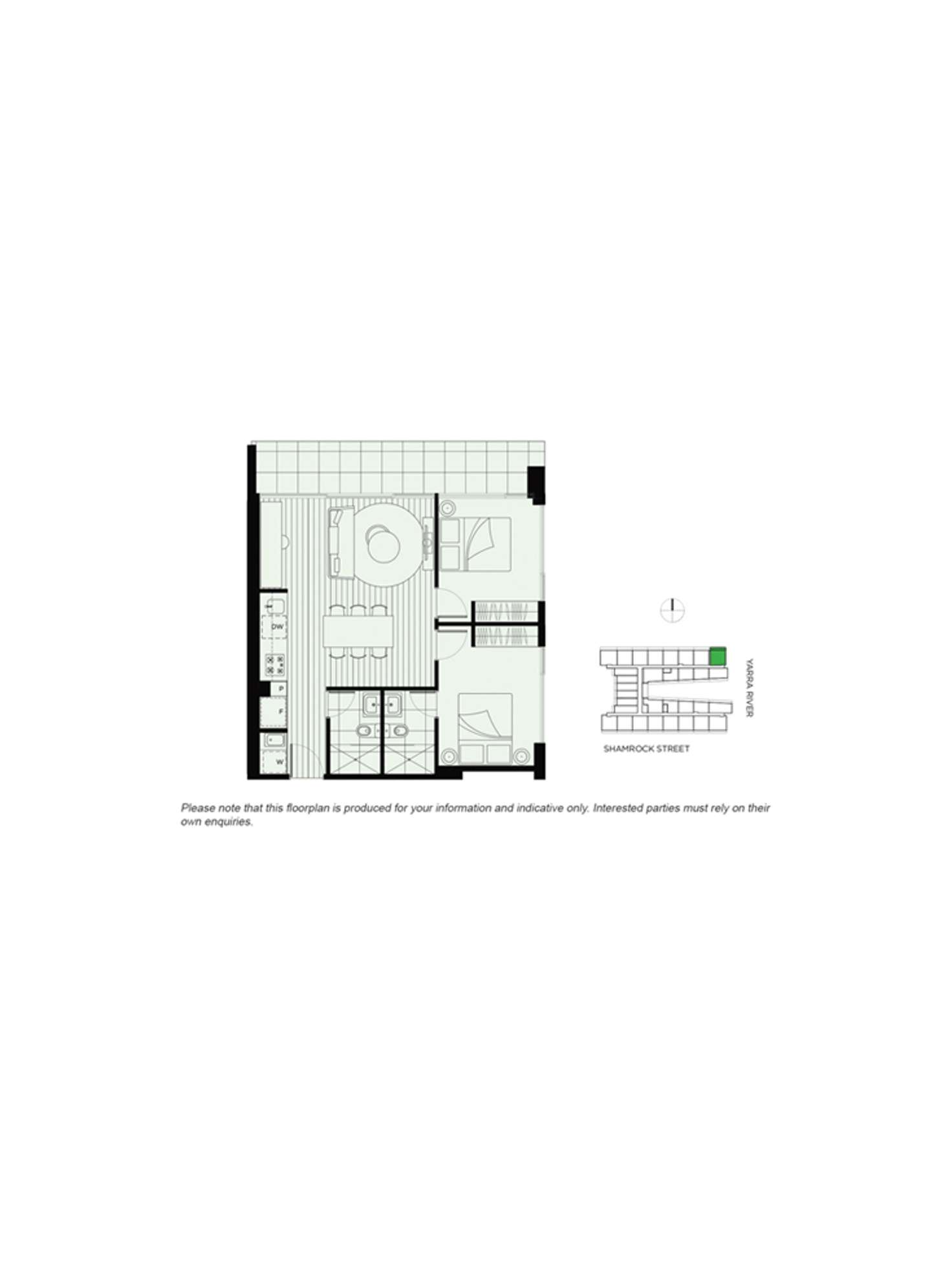 Floorplan of Homely apartment listing, 627/20 Shamrock Street, Abbotsford VIC 3067