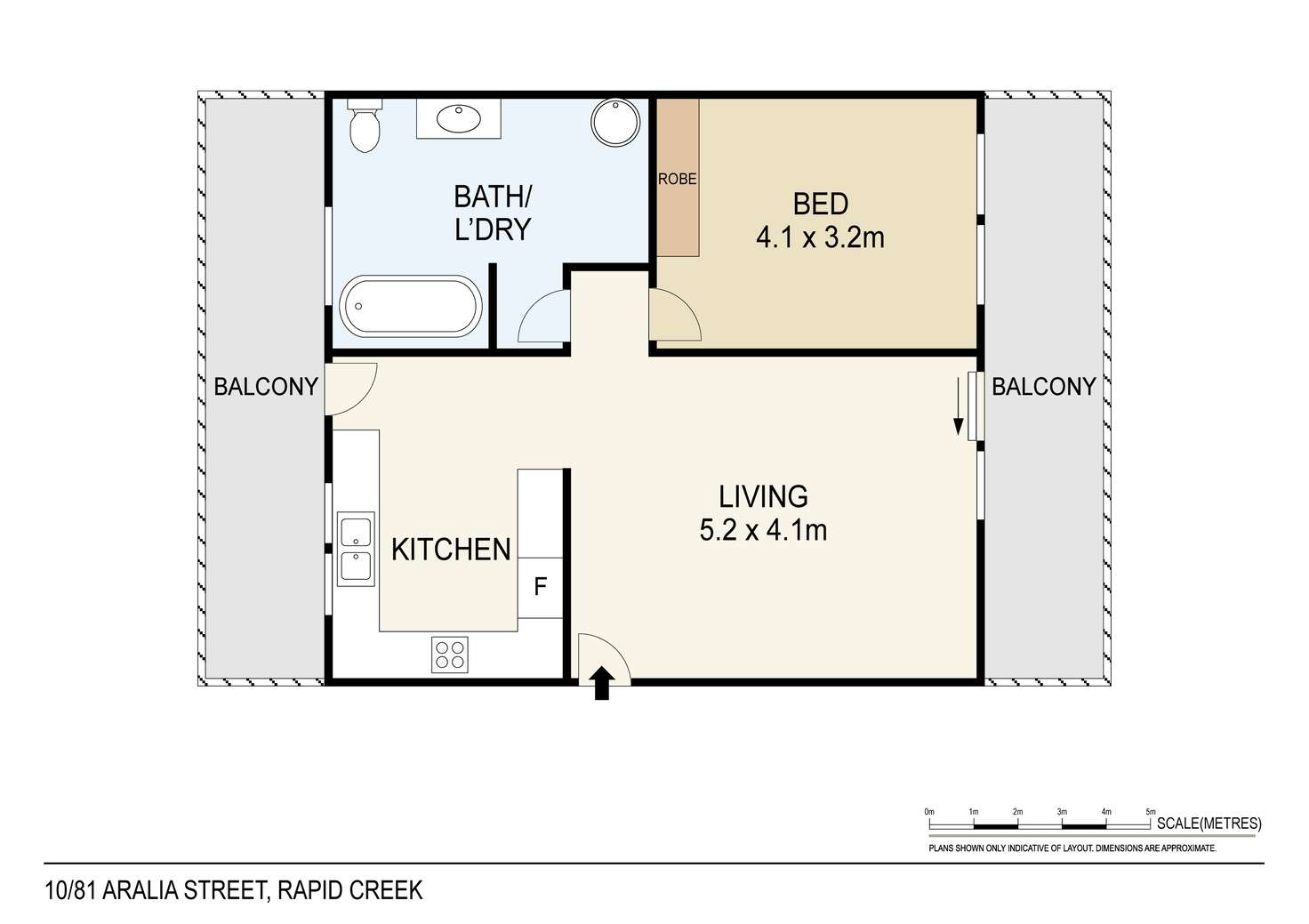 Floorplan of Homely unit listing, 10/81 Aralia Street, Rapid Creek NT 810