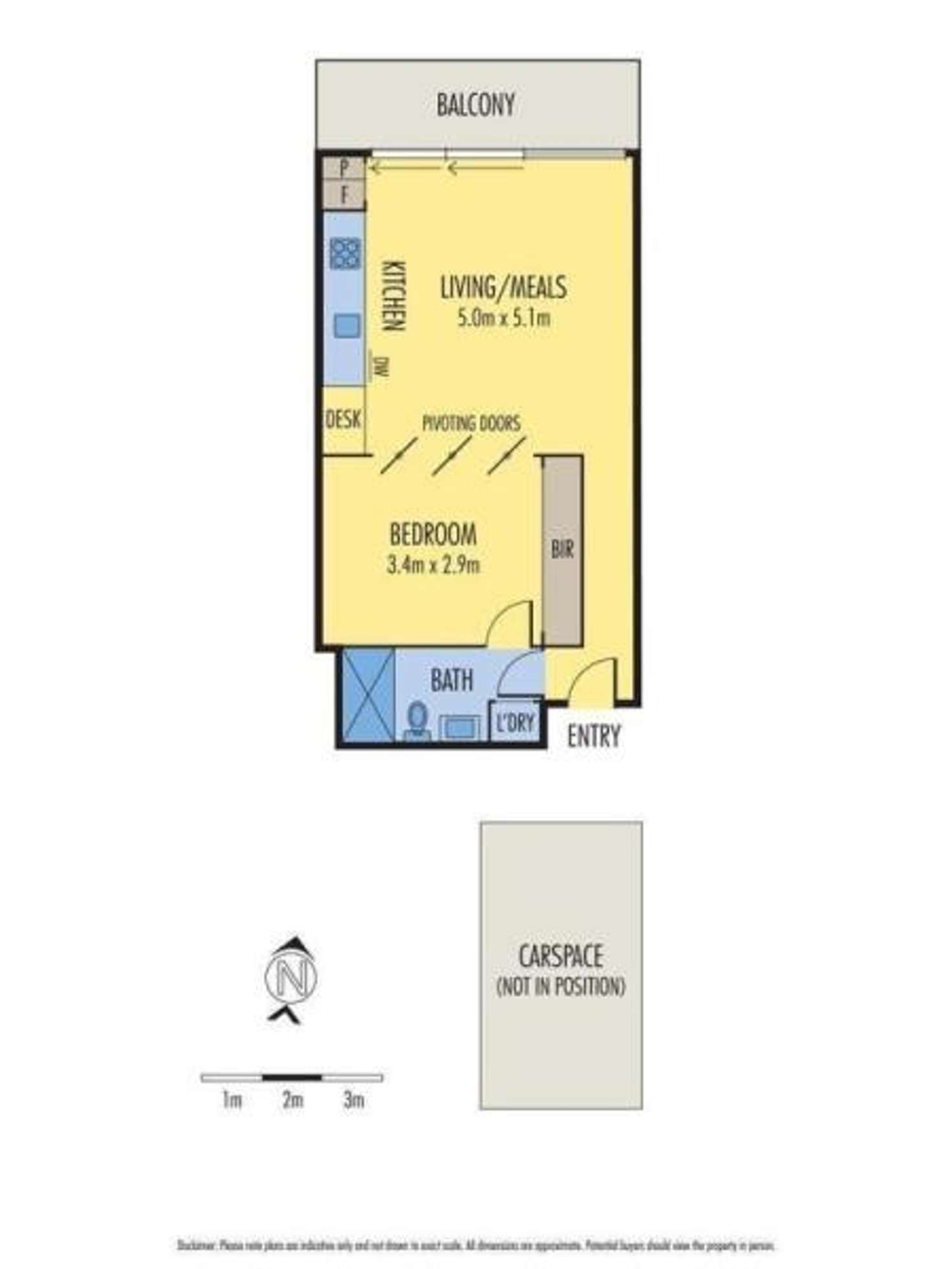 Floorplan of Homely apartment listing, 809/1 Clara Street, South Yarra VIC 3141