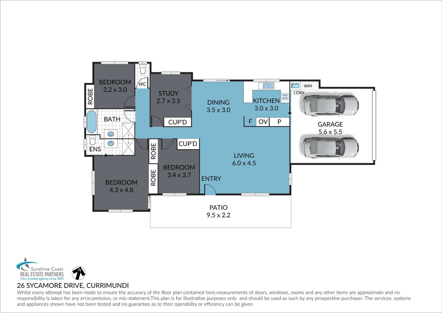 Floorplan of Homely house listing, 26 Sycamore Drive, Currimundi QLD 4551