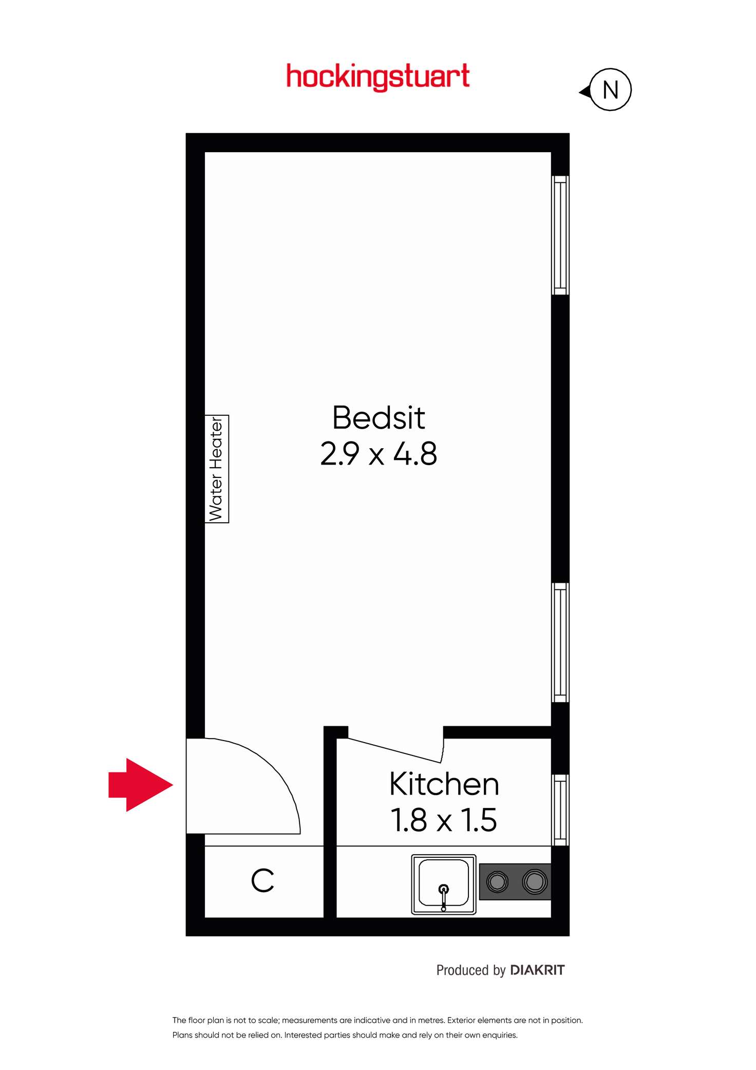 Floorplan of Homely apartment listing, 3/87 Gardner Street, Richmond VIC 3121