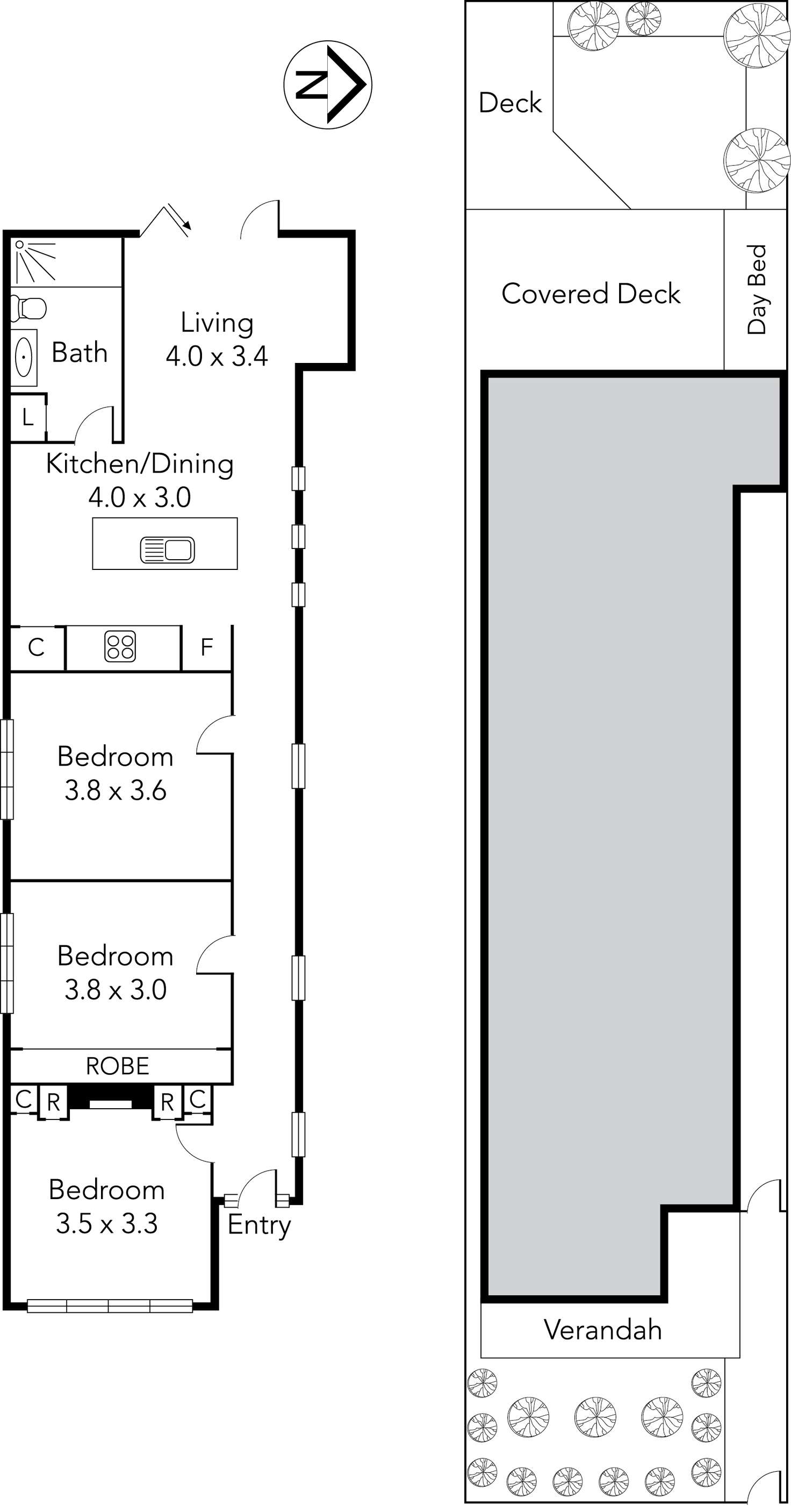 Floorplan of Homely house listing, 124 Gamon Street, Yarraville VIC 3013