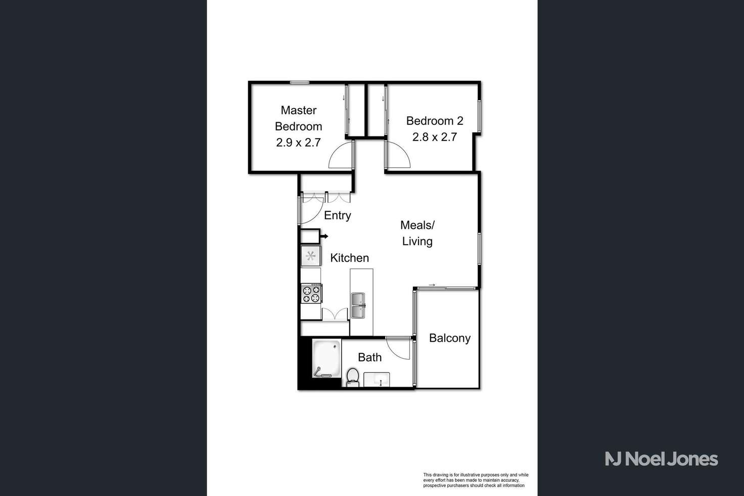 Floorplan of Homely apartment listing, 1504/392 Spencer Street, West Melbourne VIC 3003