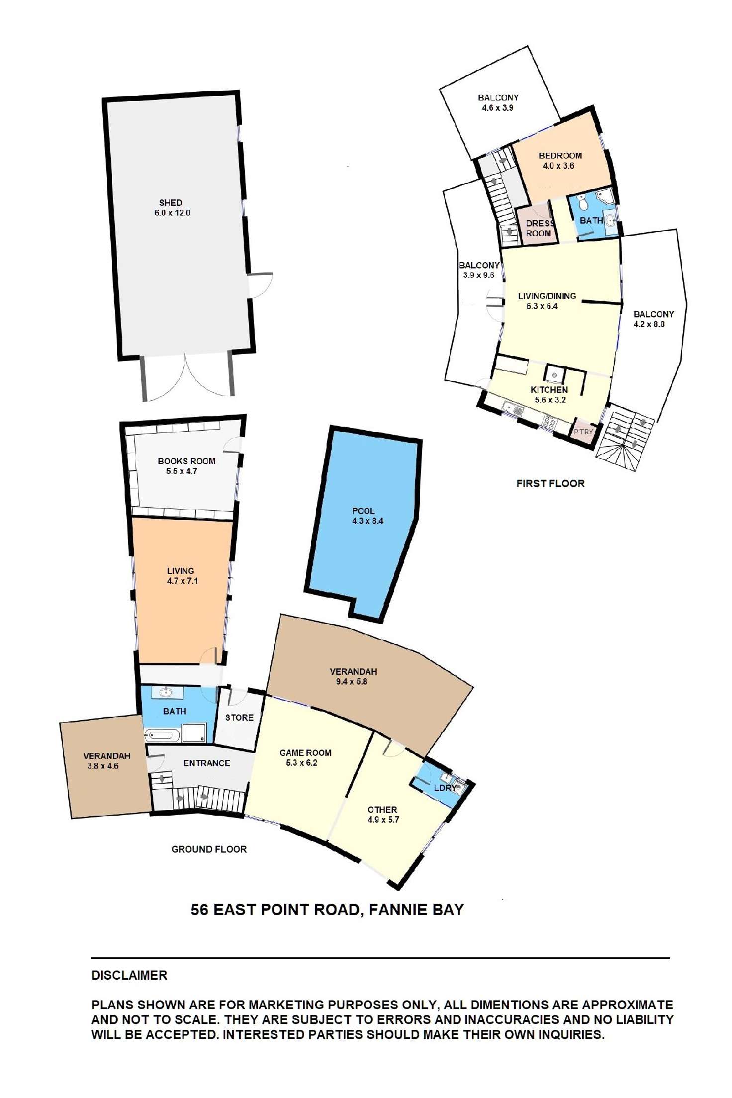 Floorplan of Homely house listing, 56 East Point Road, Fannie Bay NT 820