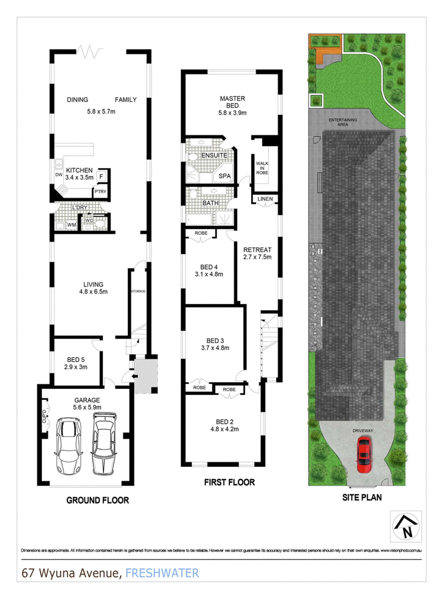 Floorplan of Homely house listing, 67 Wyuna Avenue, Freshwater NSW 2096