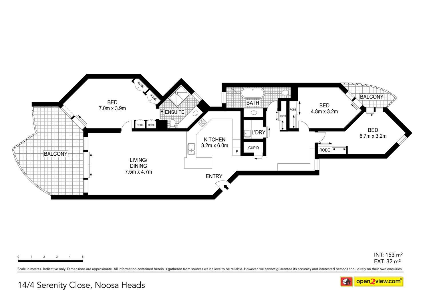 Floorplan of Homely apartment listing, 14/4 Serenity Close, Noosa Heads QLD 4567