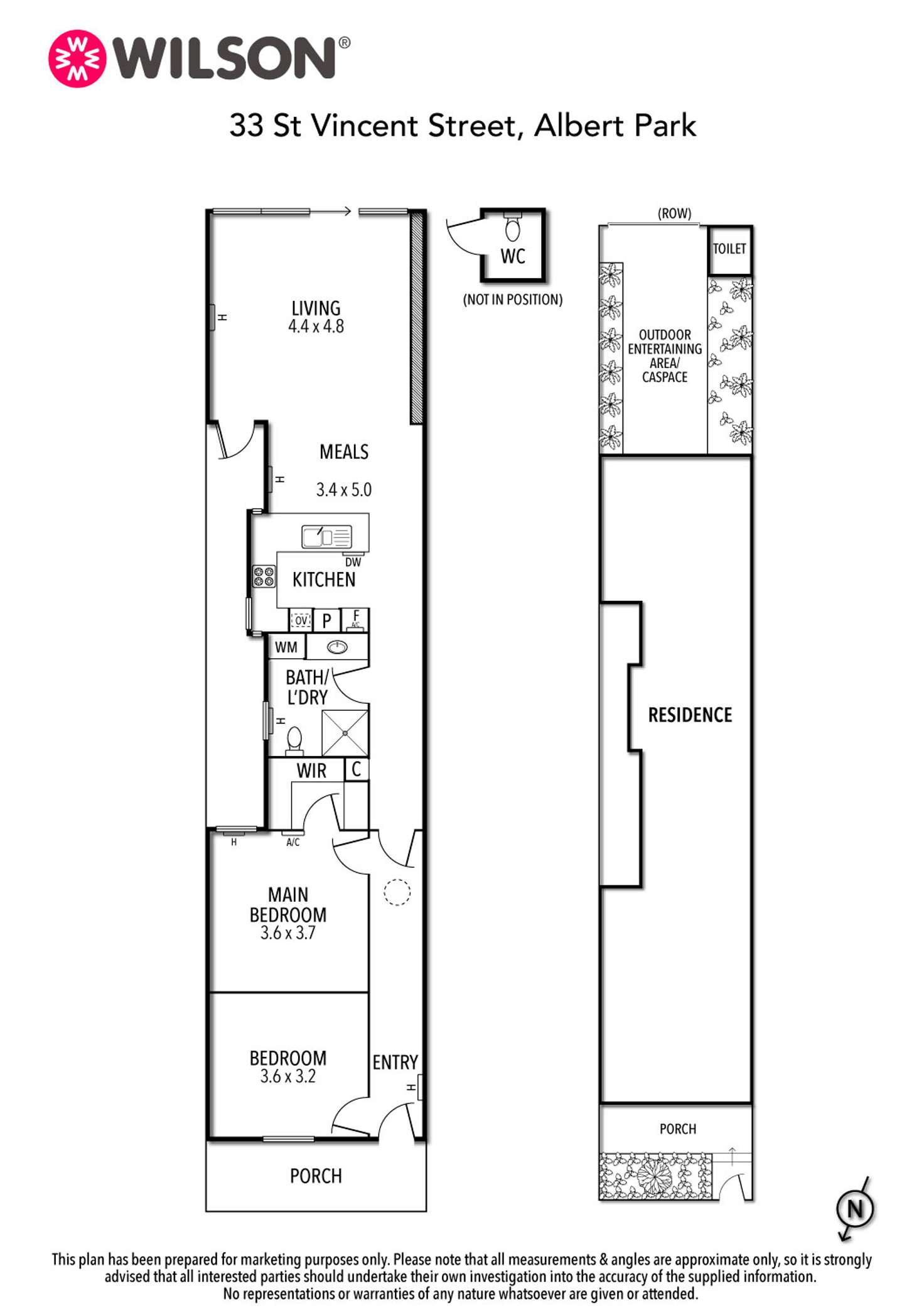 Floorplan of Homely terrace listing, 33 St Vincent Street, Albert Park VIC 3206