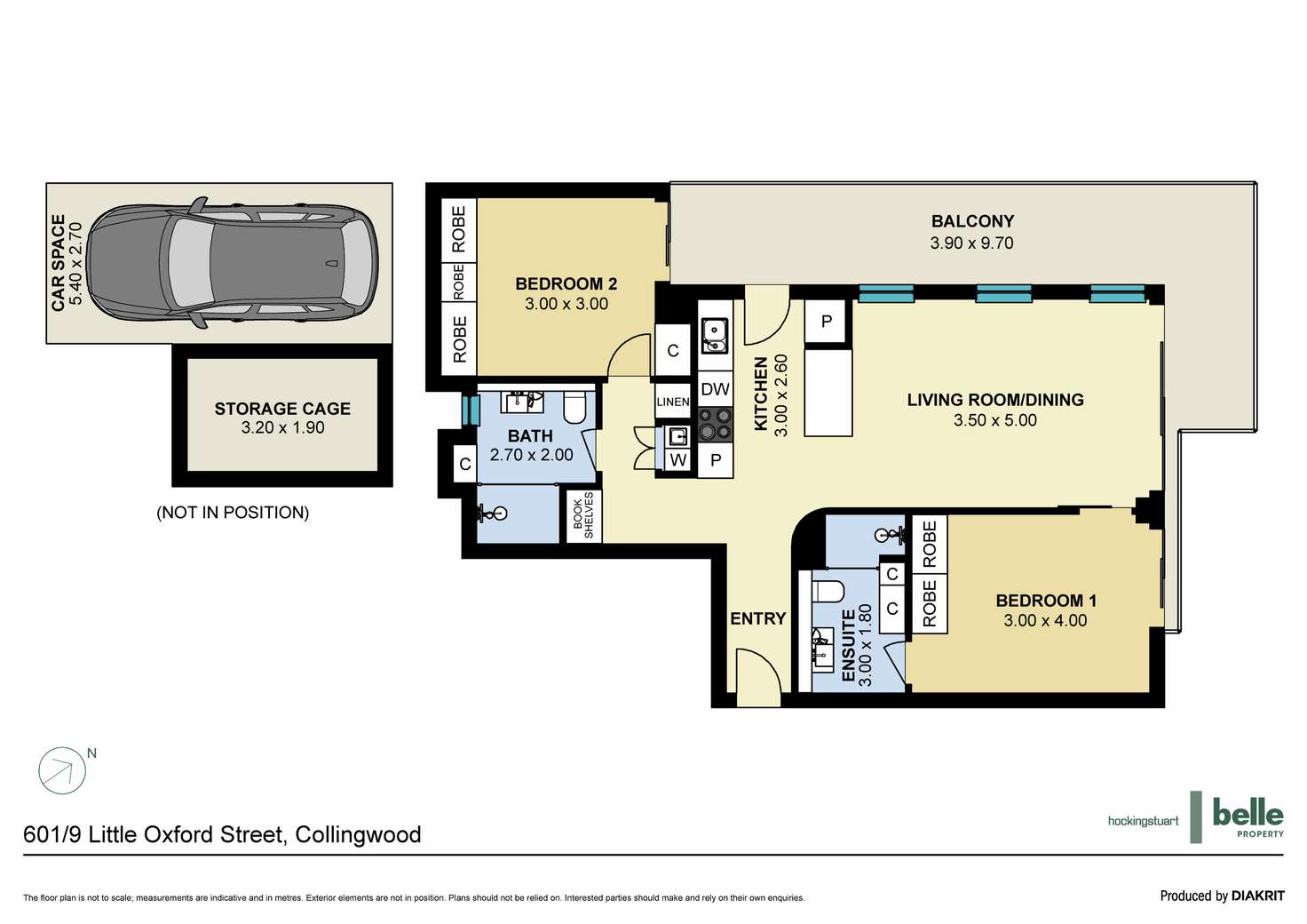 Floorplan of Homely apartment listing, 601/9 Little Oxford Street, Collingwood VIC 3066