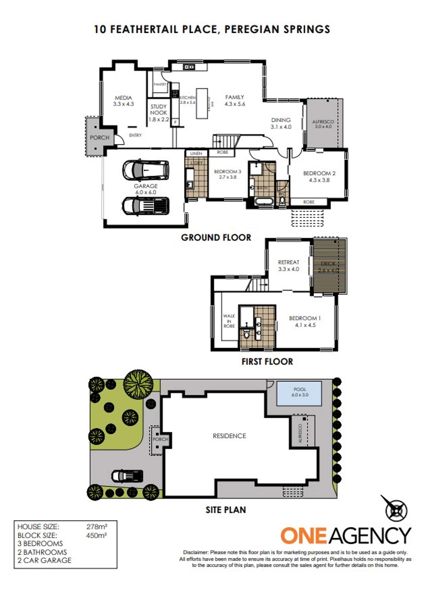 Floorplan of Homely house listing, 10 Feathertail Place, Peregian Springs QLD 4573