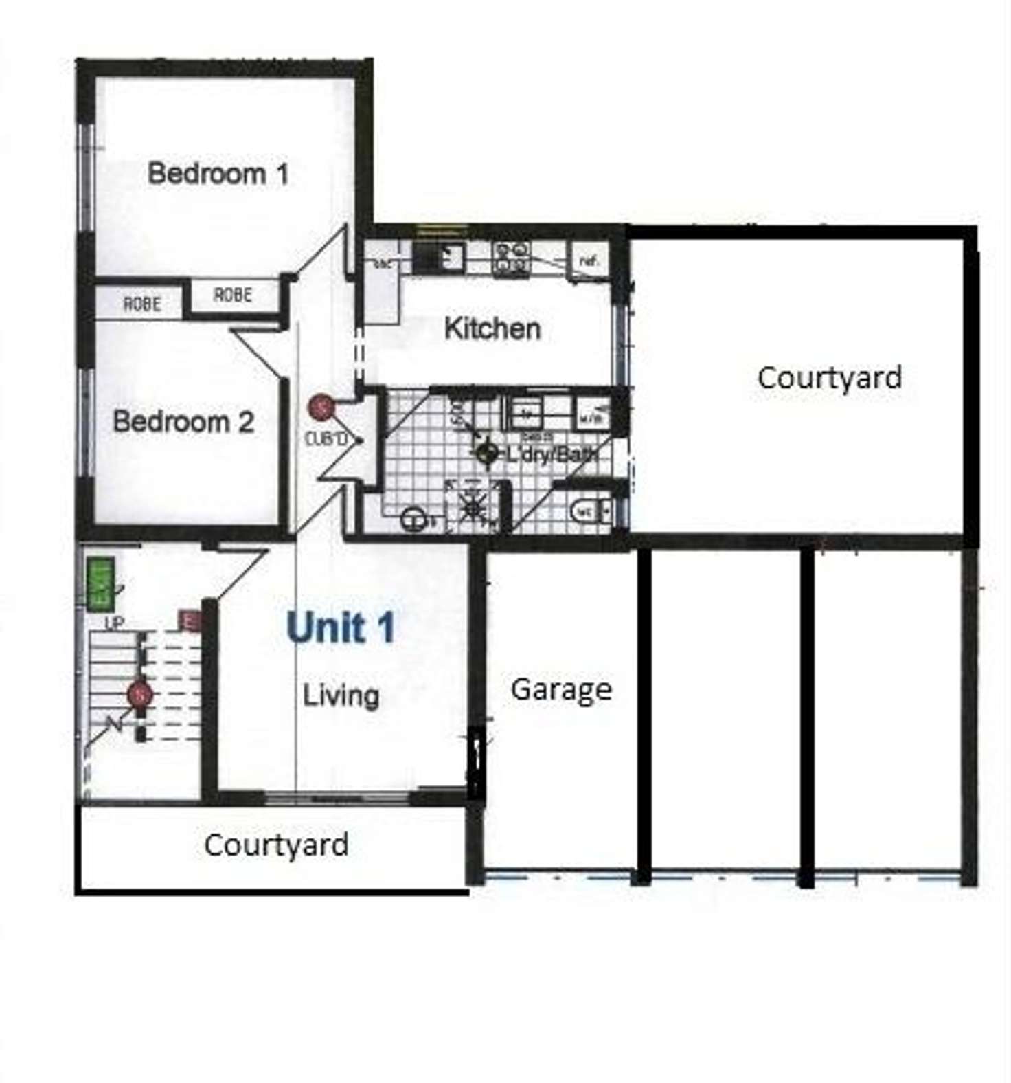 Floorplan of Homely apartment listing, 1/187 Beach Street, Frankston VIC 3199