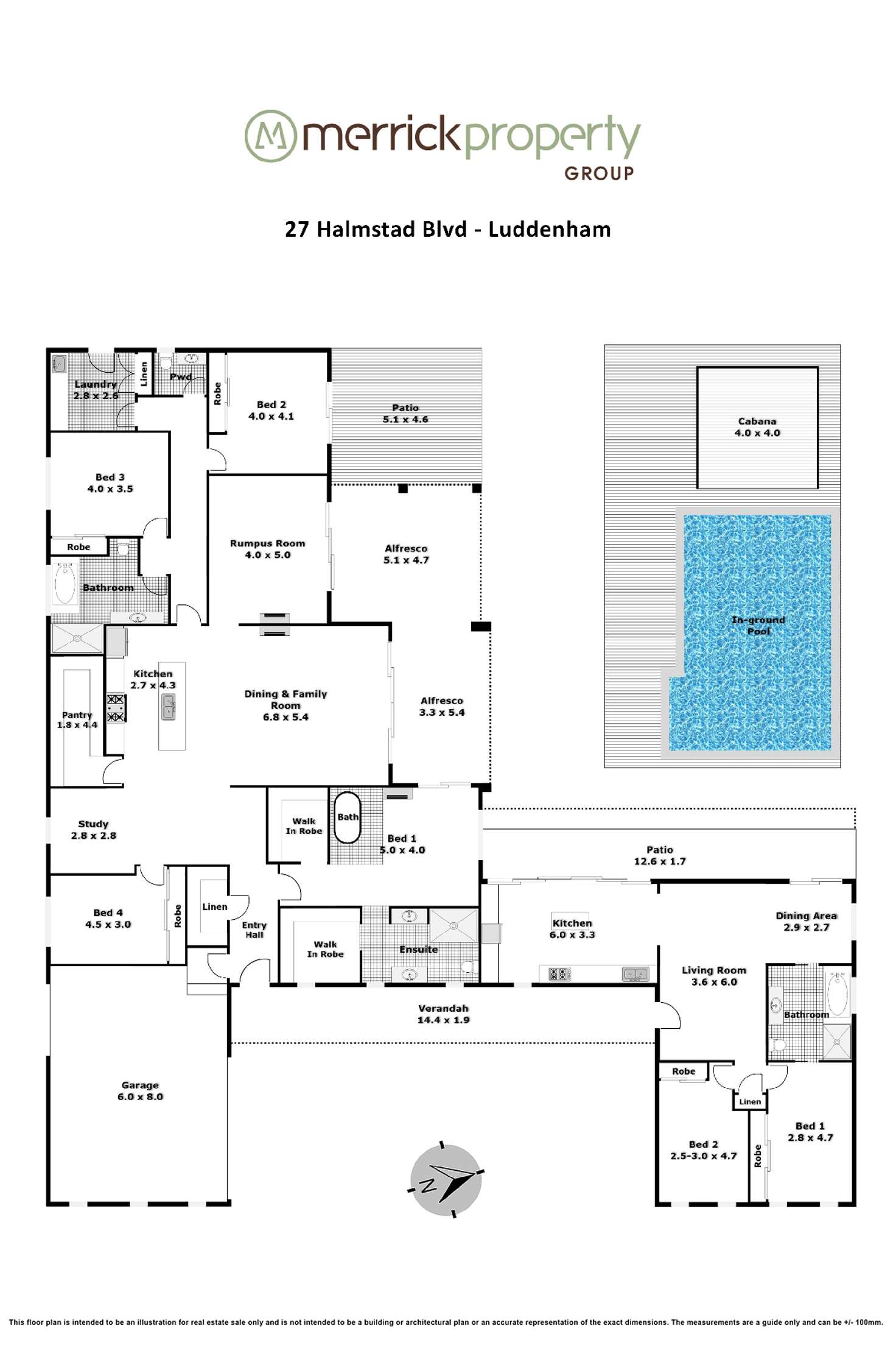 Floorplan of Homely house listing, 27 Halmstad Boulevard, Luddenham NSW 2745