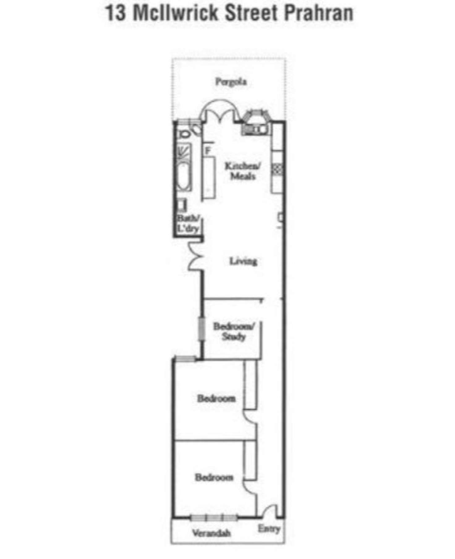 Floorplan of Homely house listing, 13 McIlwrick Street, Prahran VIC 3181