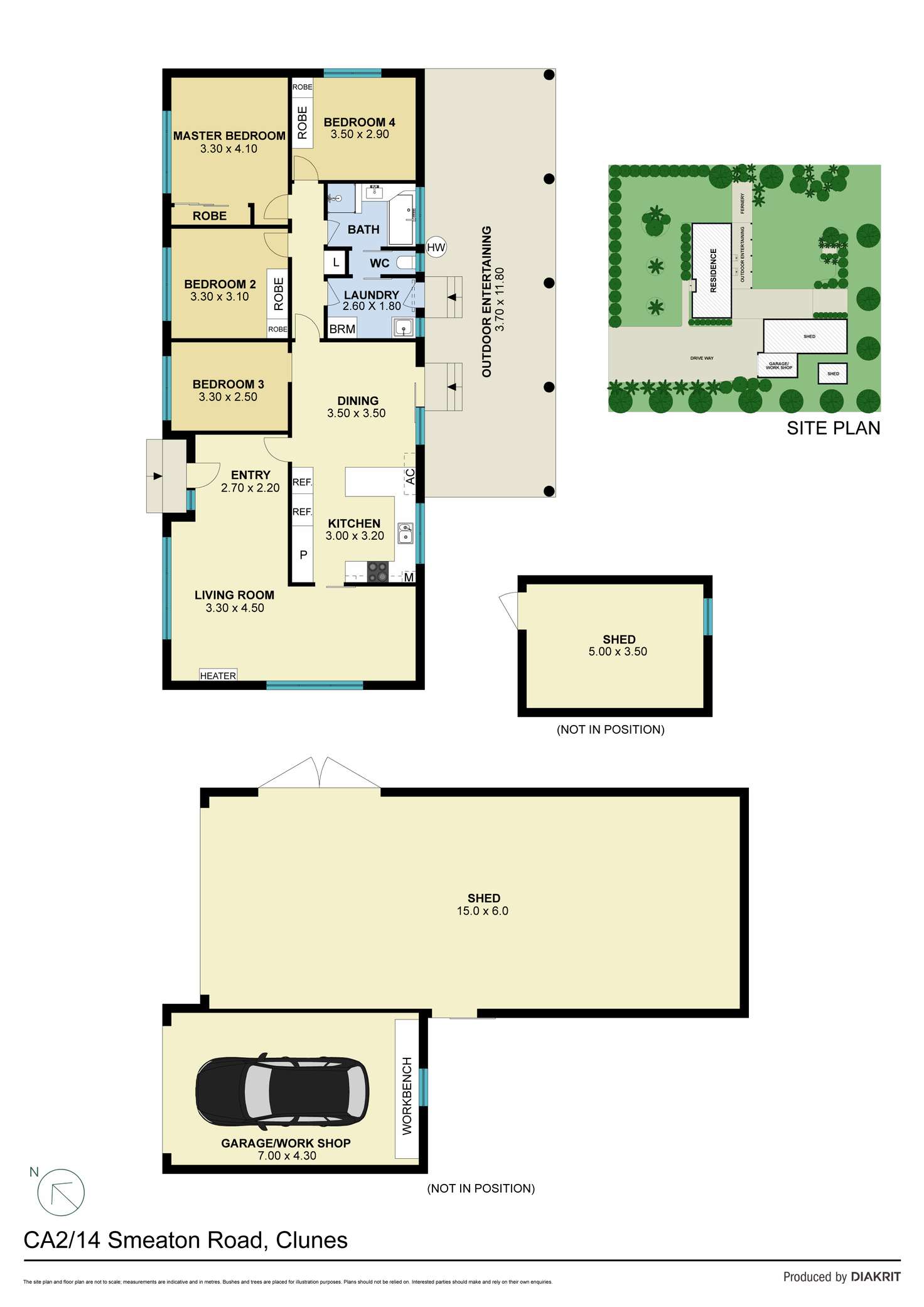 Floorplan of Homely house listing, CA2/14 Smeaton Road, Clunes VIC 3370