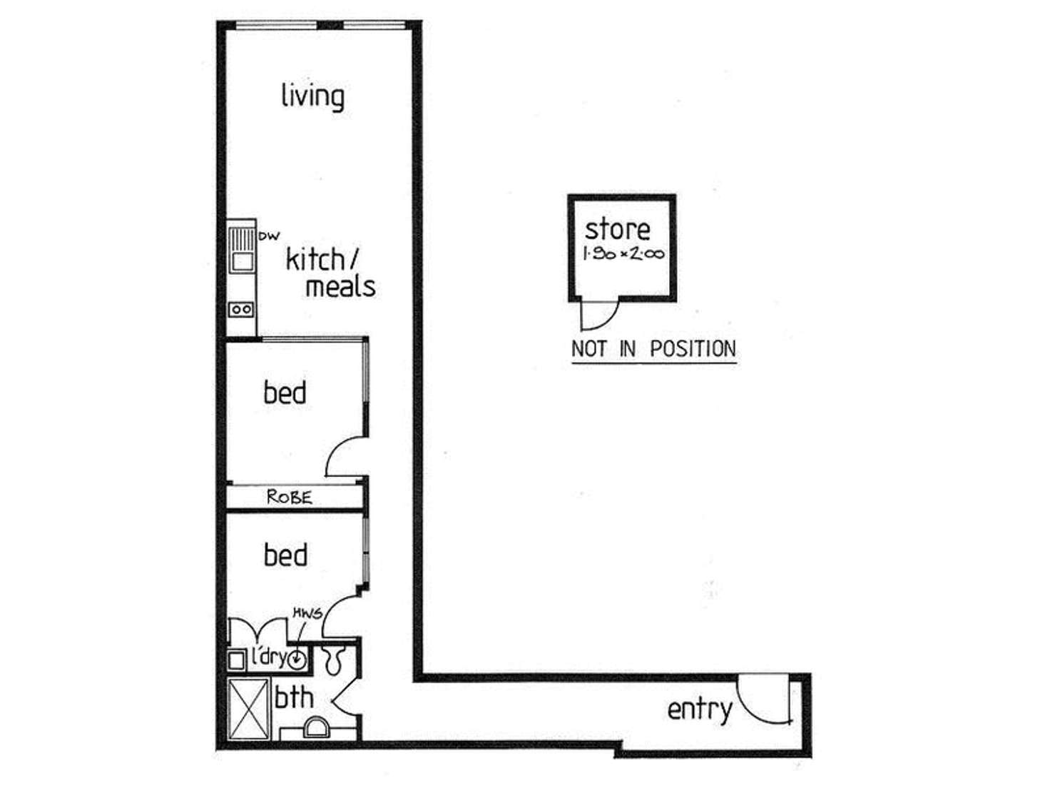 Floorplan of Homely apartment listing, 107/296 Flinders Street, Melbourne VIC 3000