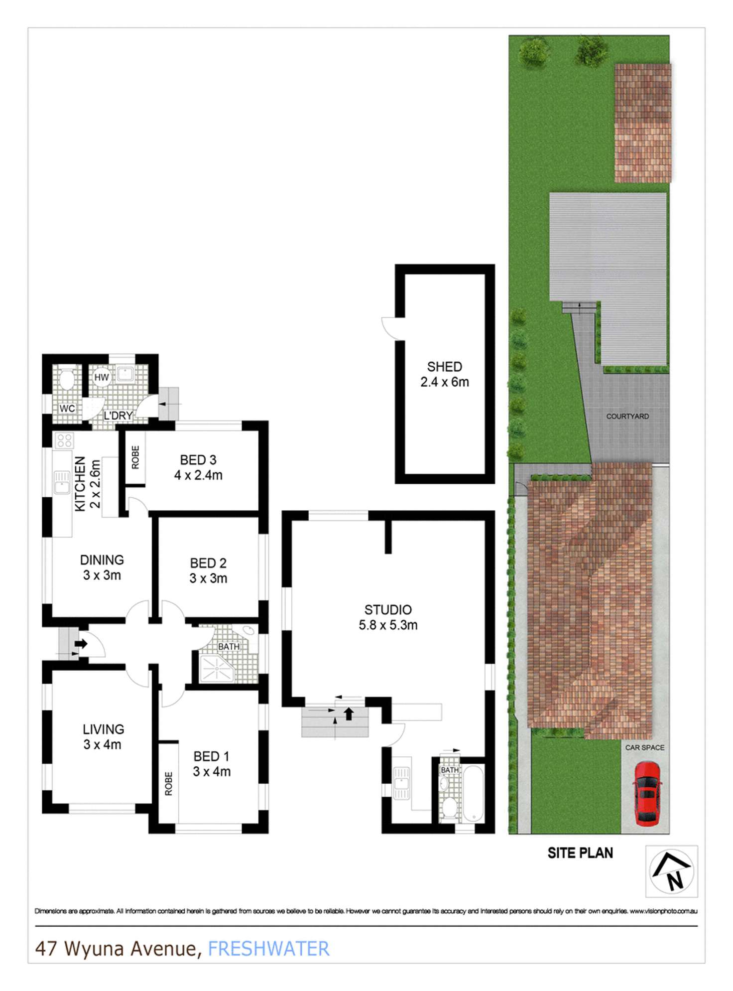 Floorplan of Homely house listing, 47 Wyuna Avenue, Freshwater NSW 2096