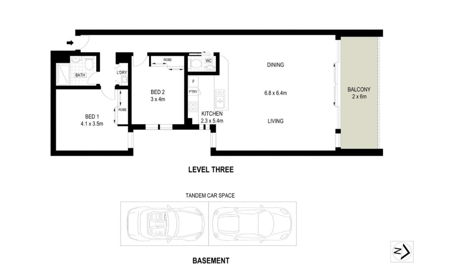 Floorplan of Homely apartment listing, 23/69 Wellington Street, St Kilda VIC 3182