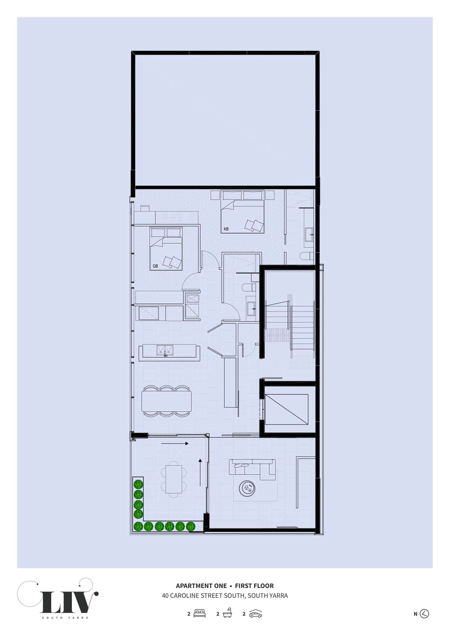 Floorplan of Homely apartment listing, 1/40 Caroline Street South, South Yarra VIC 3141