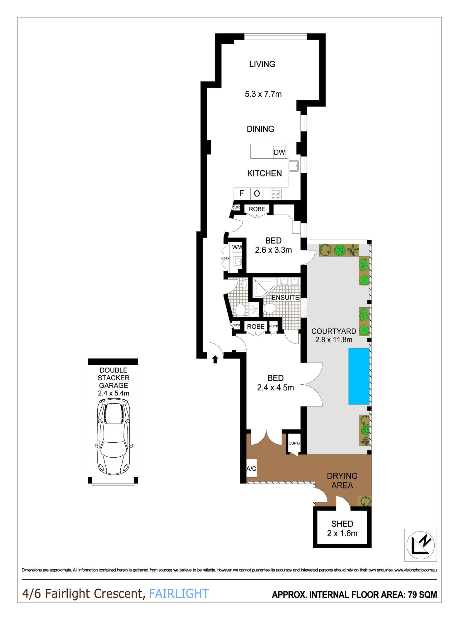 Floorplan of Homely apartment listing, 4/6 Fairlight Crescent, Fairlight NSW 2094