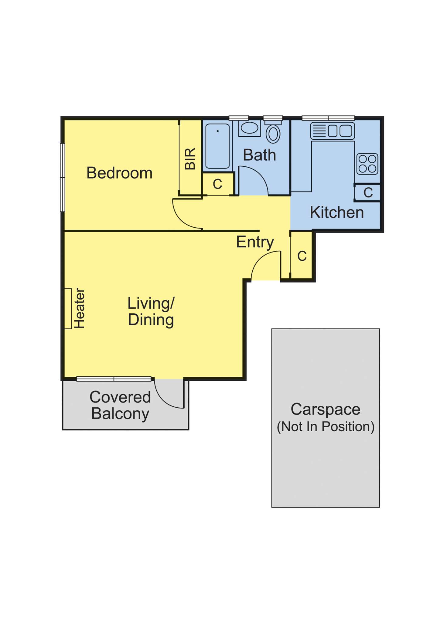 Floorplan of Homely apartment listing, 7/81 Grey Street, St Kilda VIC 3182