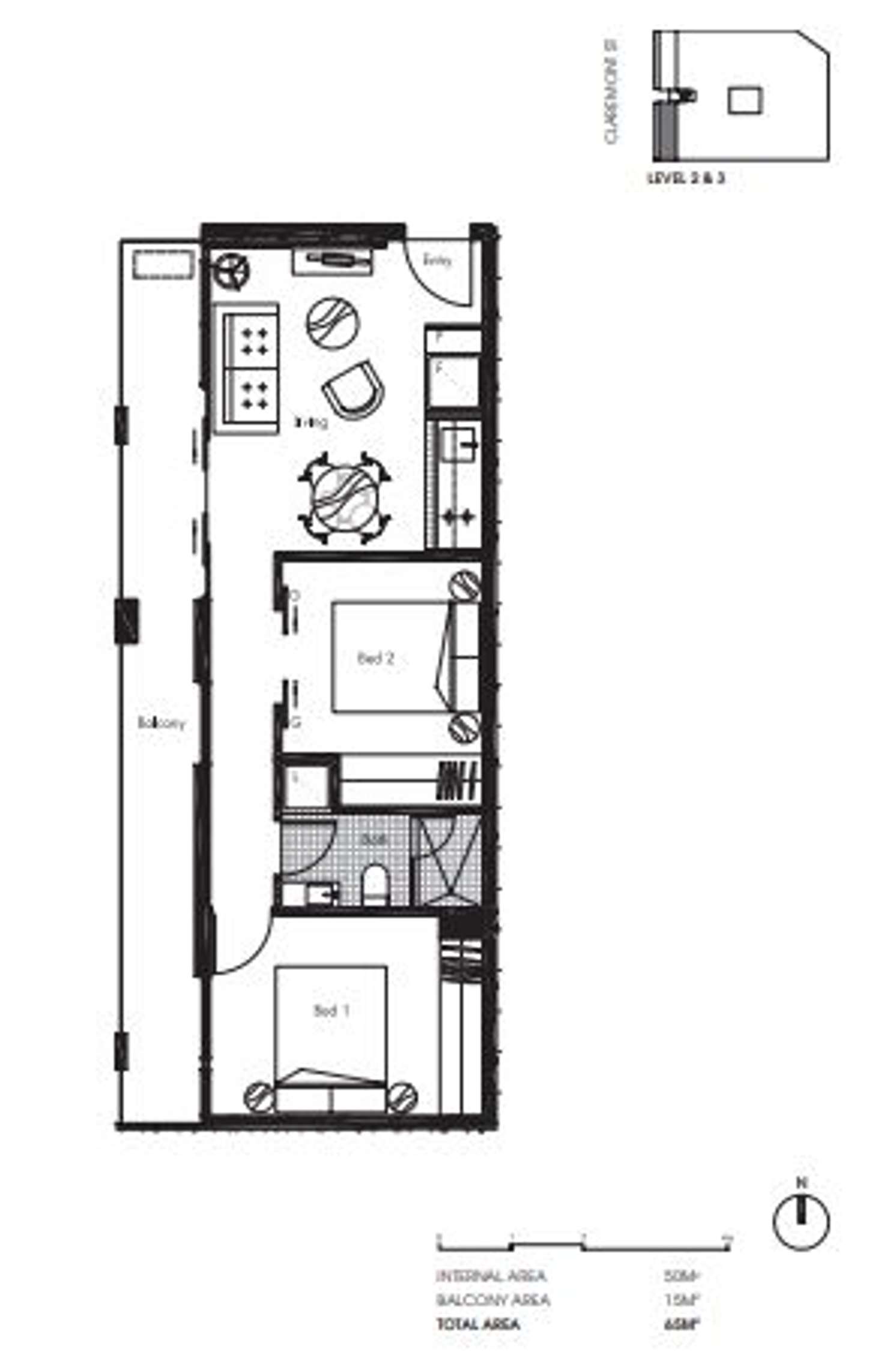 Floorplan of Homely apartment listing, 301/50 Claremont Street, South Yarra VIC 3141