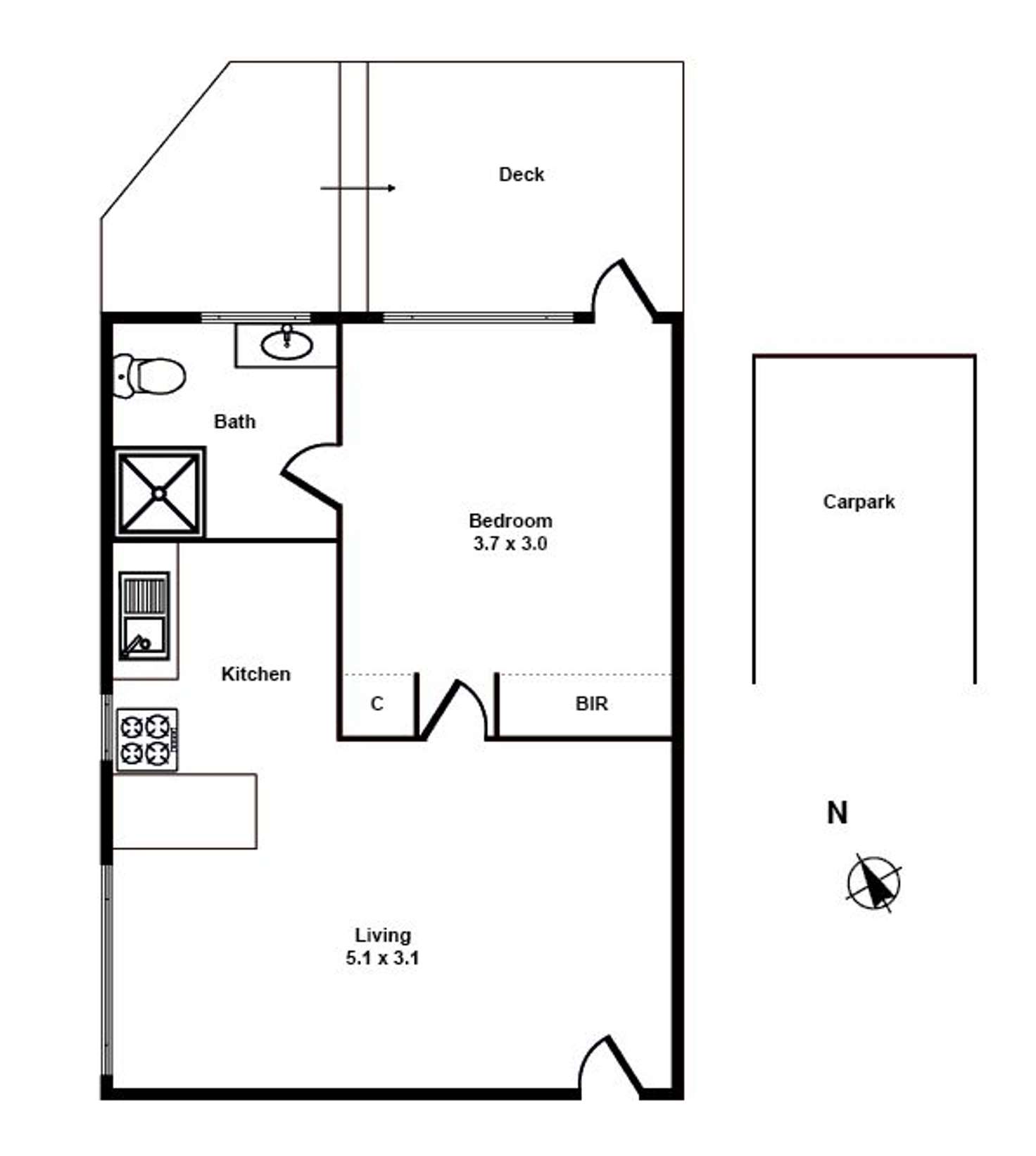 Floorplan of Homely unit listing, 5/41 Carroll Crescent, Glen Iris VIC 3146