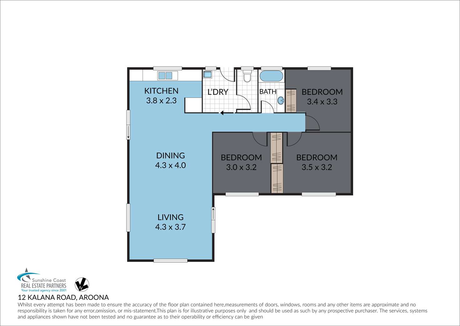 Floorplan of Homely house listing, 12 Kalana Road, Aroona QLD 4551