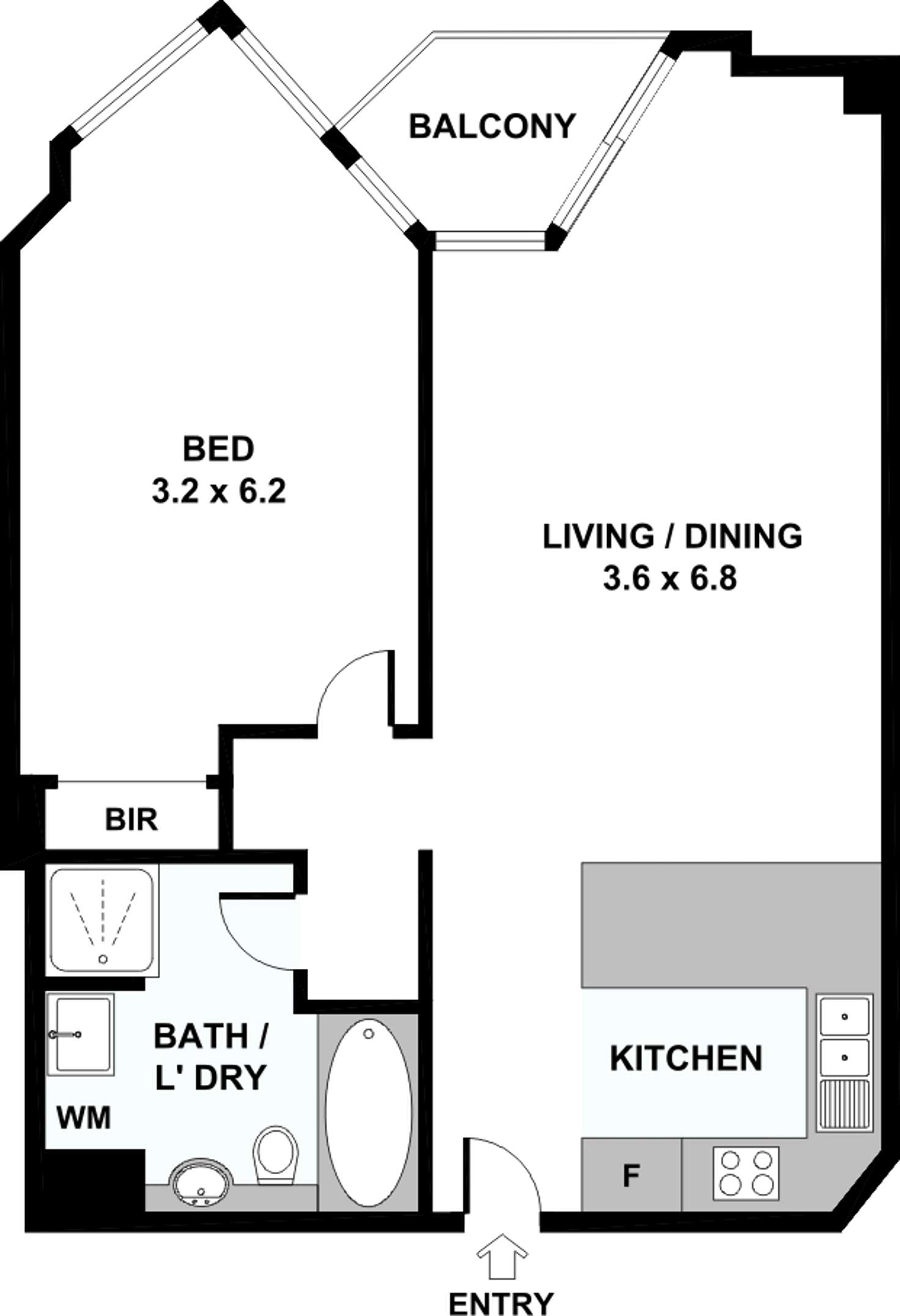 Floorplan of Homely apartment listing, 1604/333 Exhibition Street, Melbourne VIC 3000