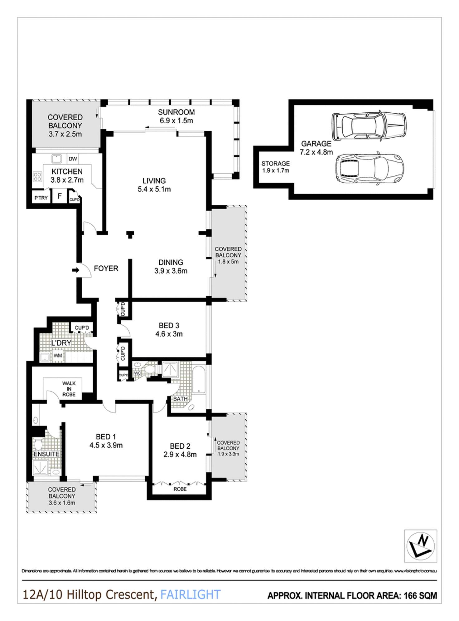 Floorplan of Homely apartment listing, 12A/10 Hilltop Crescent, Fairlight NSW 2094